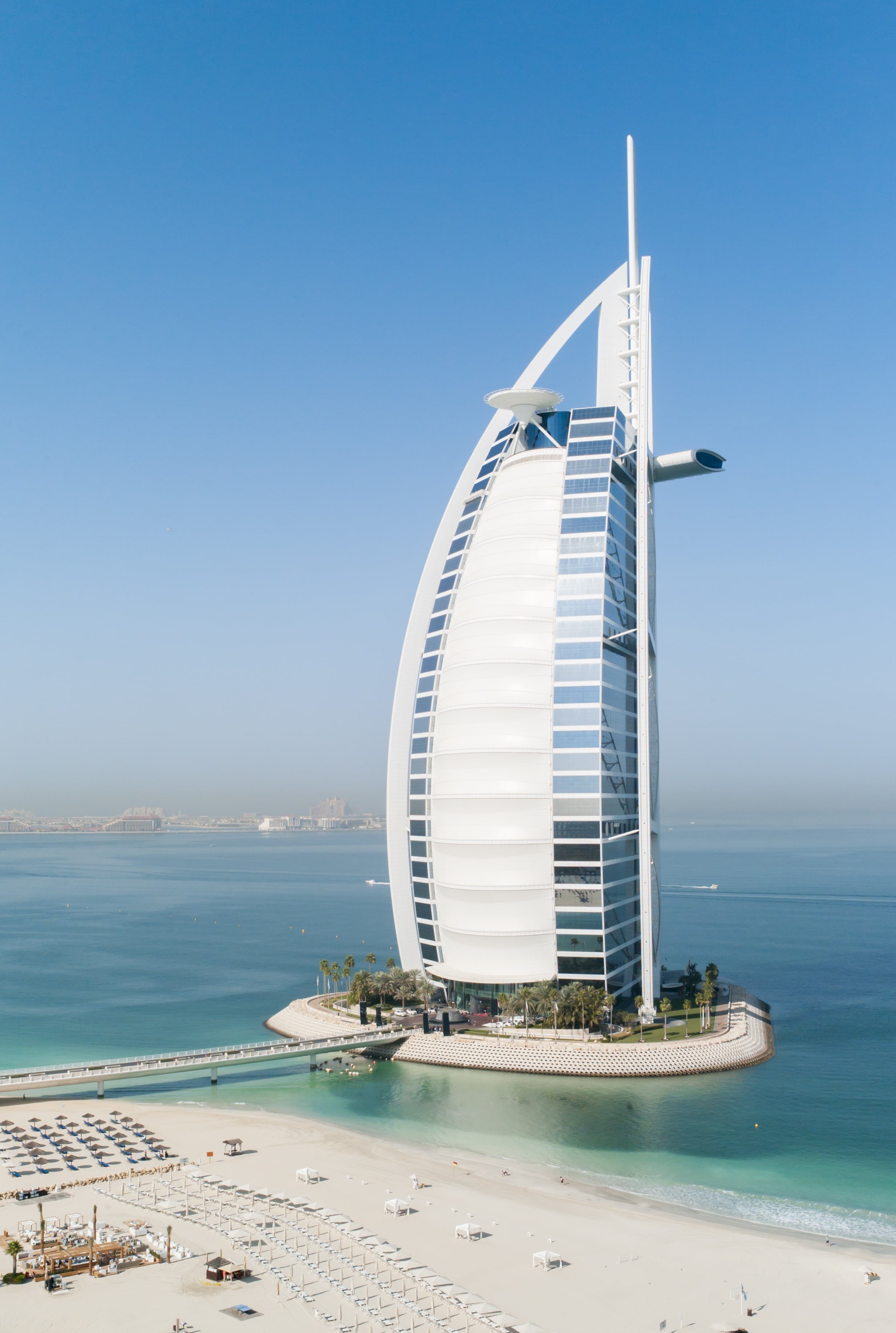 arab, middle East, scenics - nature, built structure, building exterior, outdoors, al, persian Gulf Countries, 2K, sea, burj, modern, daytime, burj Al Arab Hotel, Phone HD Wallpaper