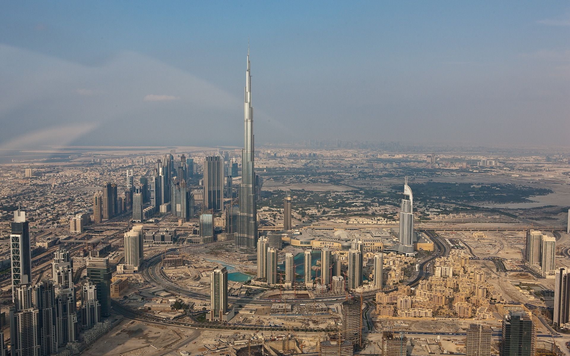 office Building, history, urban Scene, aerial View, building Exterior, no People, panoramic, Dubai, day, city Life, city, cityscape, architecture, arabic Style, HD Wallpaper