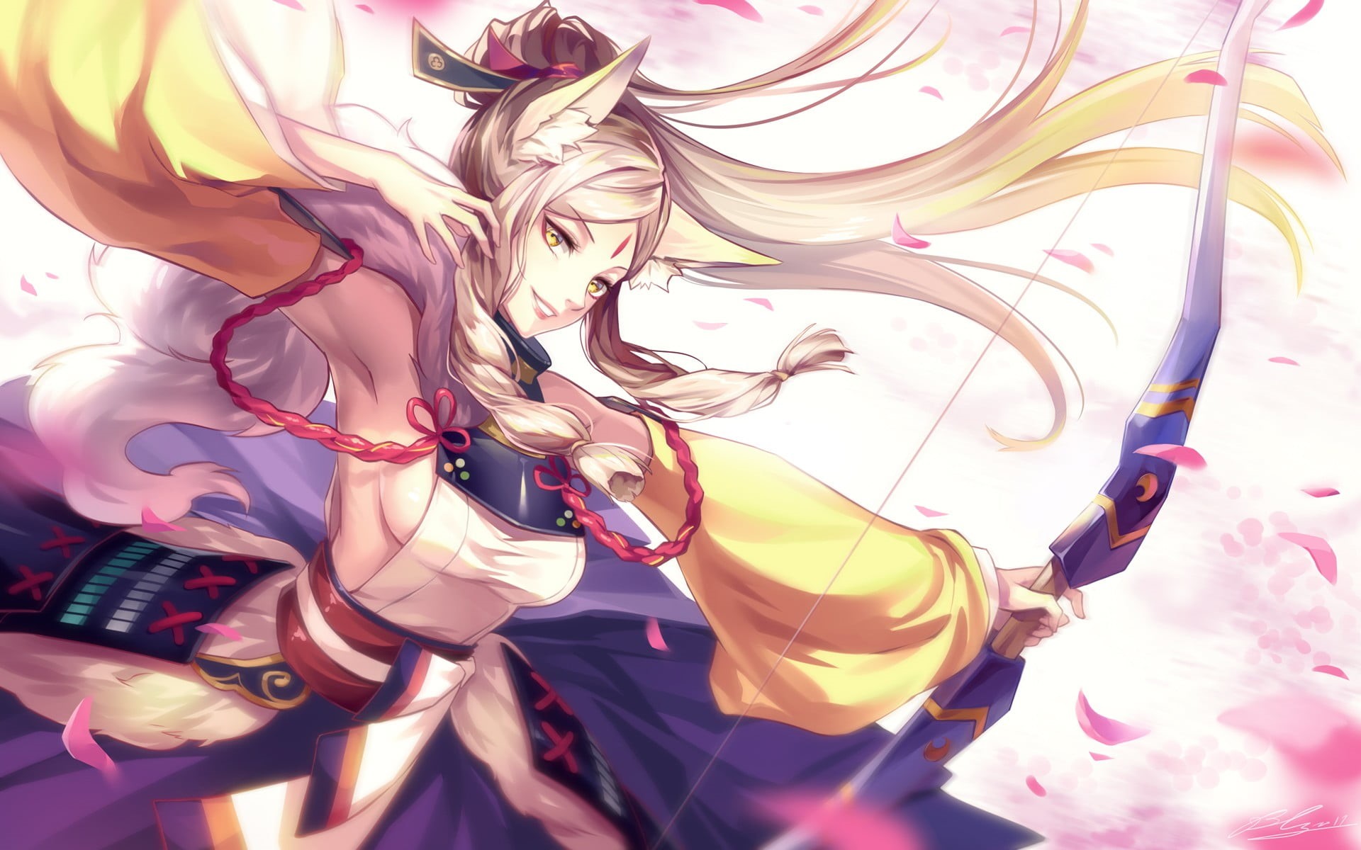 day, arch, variation, Sousei no Onmyouji, close-up, shopping, cherry blossom, archer, onmyouji, decoration, indoors, representation, no people, choice, HD Wallpaper