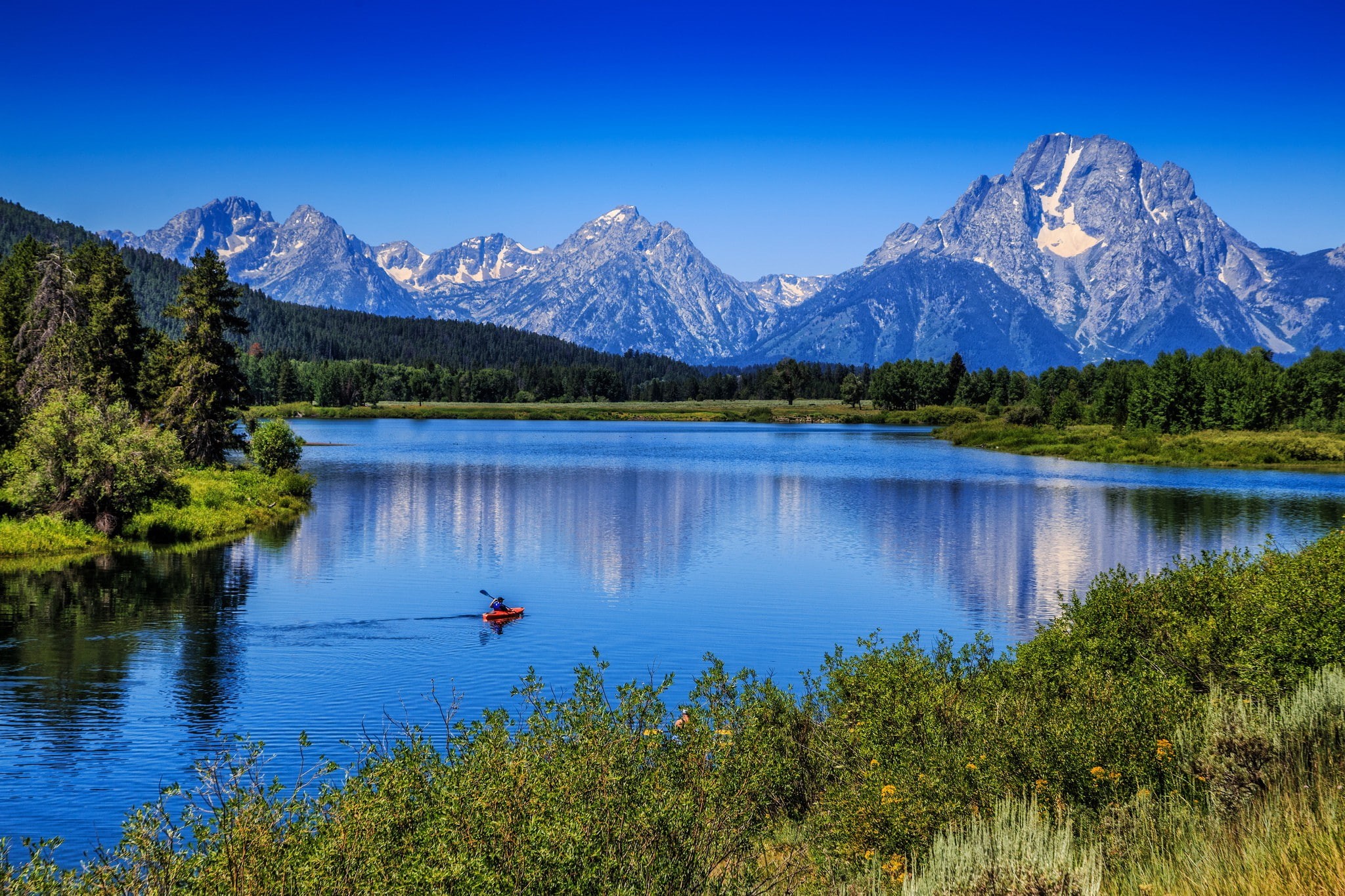 1080P, Snake River, Grand Teton National Park, teton, Mount Moran, Wyoming, park, grand, national, HD Wallpaper