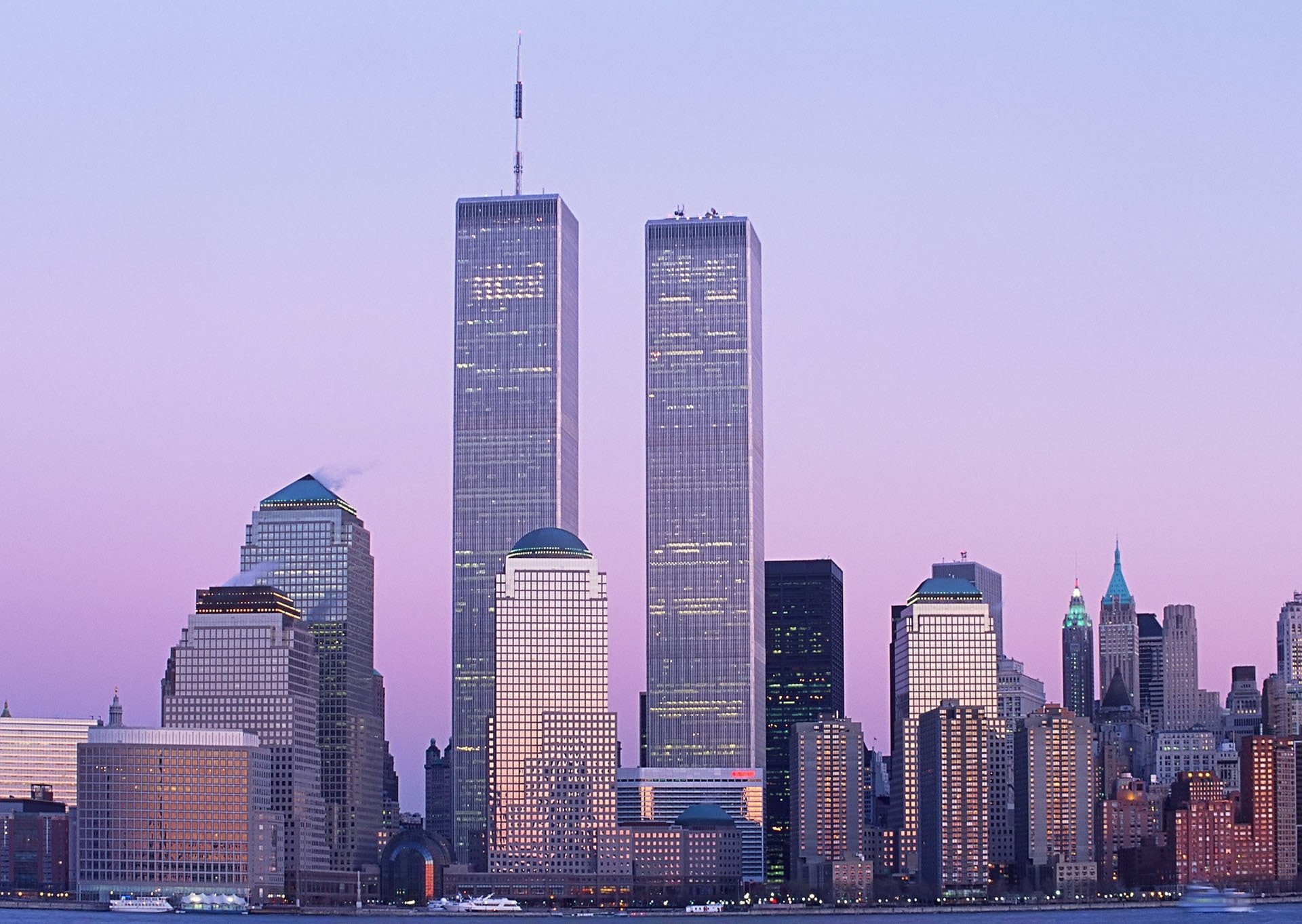dusk, business, panoramic, cityscape, 1080P, office, residential district, new York State, downtown District, travel Destinations, tower, manhattan - New York City, HD Wallpaper