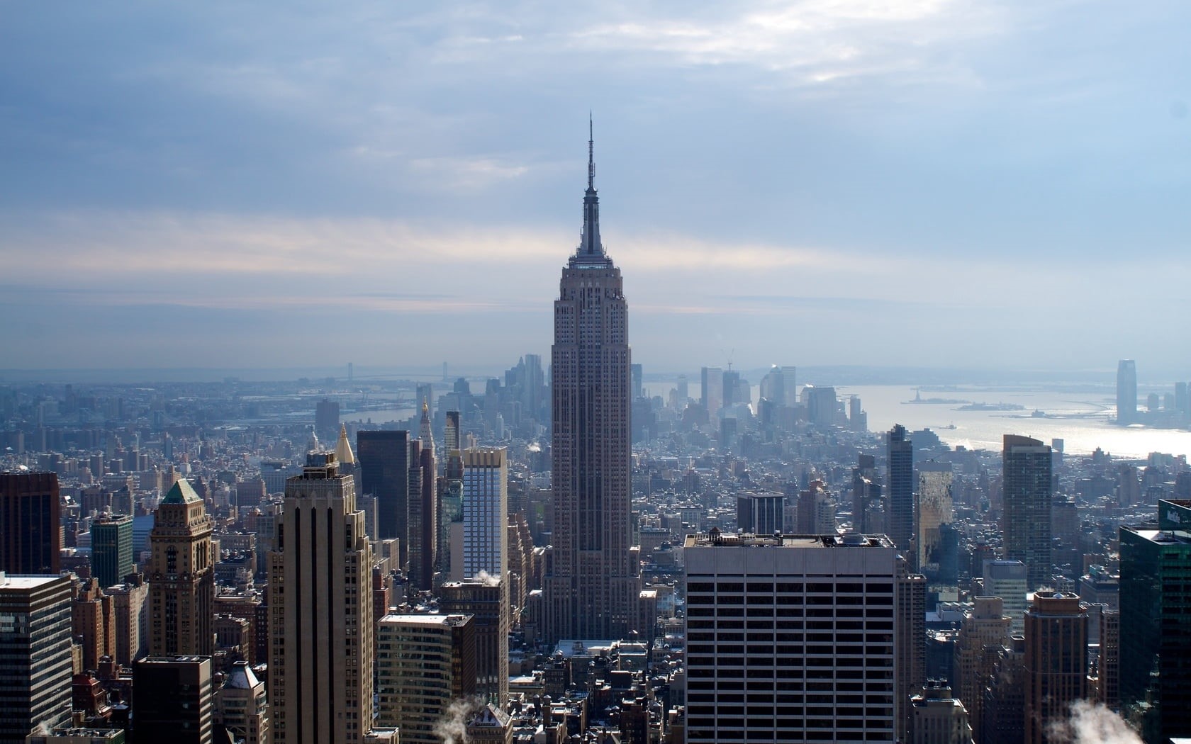 urban Skyline, sky, new, city, spire, international Landmark, high Angle View, business, travel, midtown Manhattan, new york, new York State, finance, tall - High, HD Wallpaper