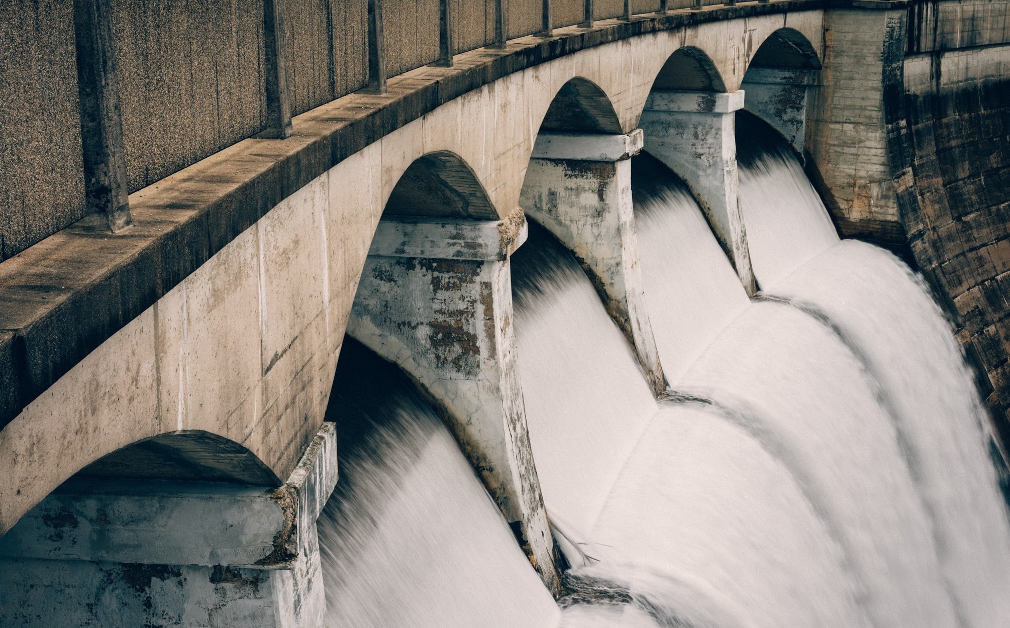 bridge - man made structure, arch, 1080P, environmental conservation, no people, transportation, outdoors, renewable energy, day, infrastructure, flowing water, HD Wallpaper
