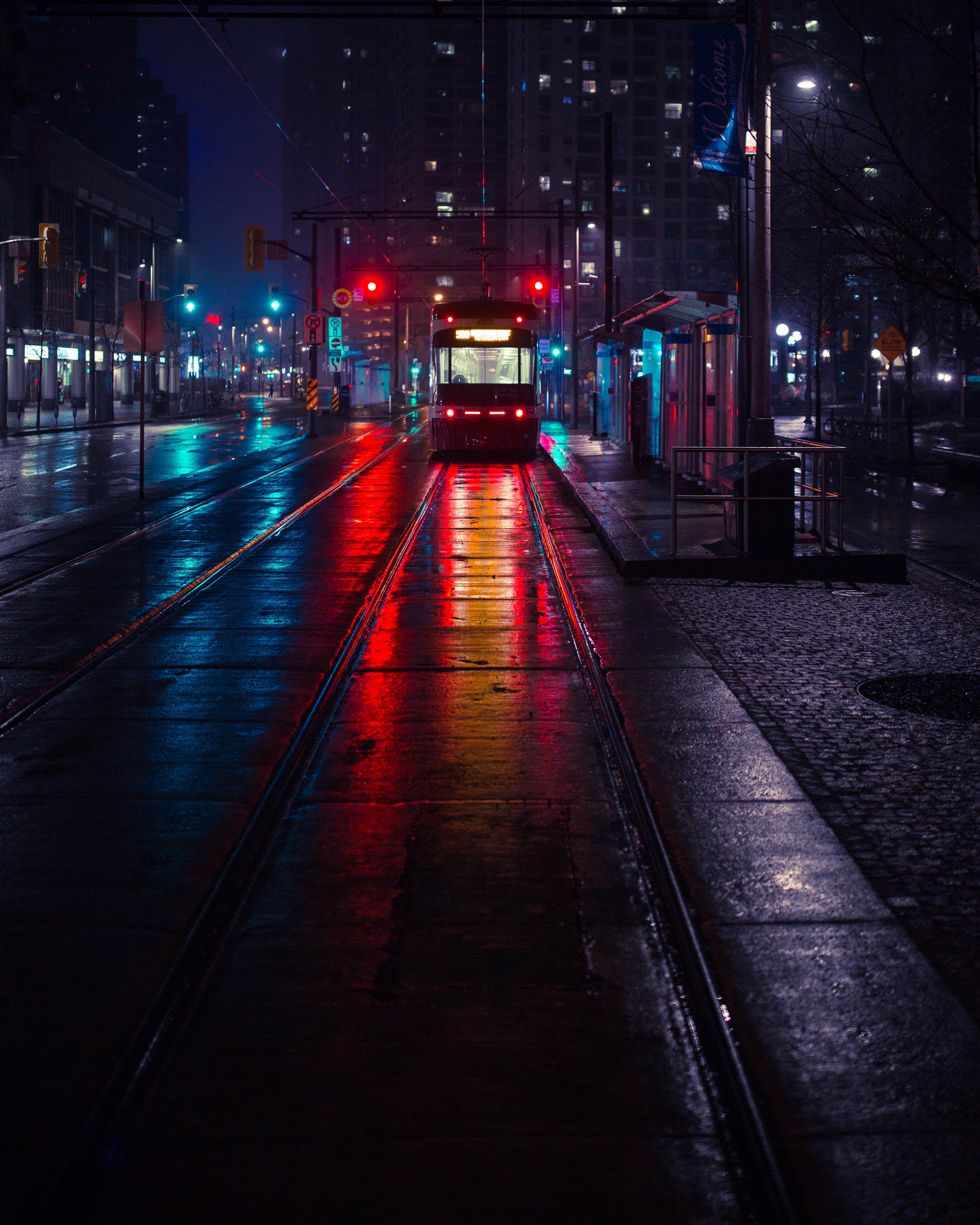 land Vehicle, building Exterior, travel Destinations, cable Car, travel, urban Scene, stop, cityscape, dusk, gray, twilight, famous Place, the way forward, Phone HD Wallpaper