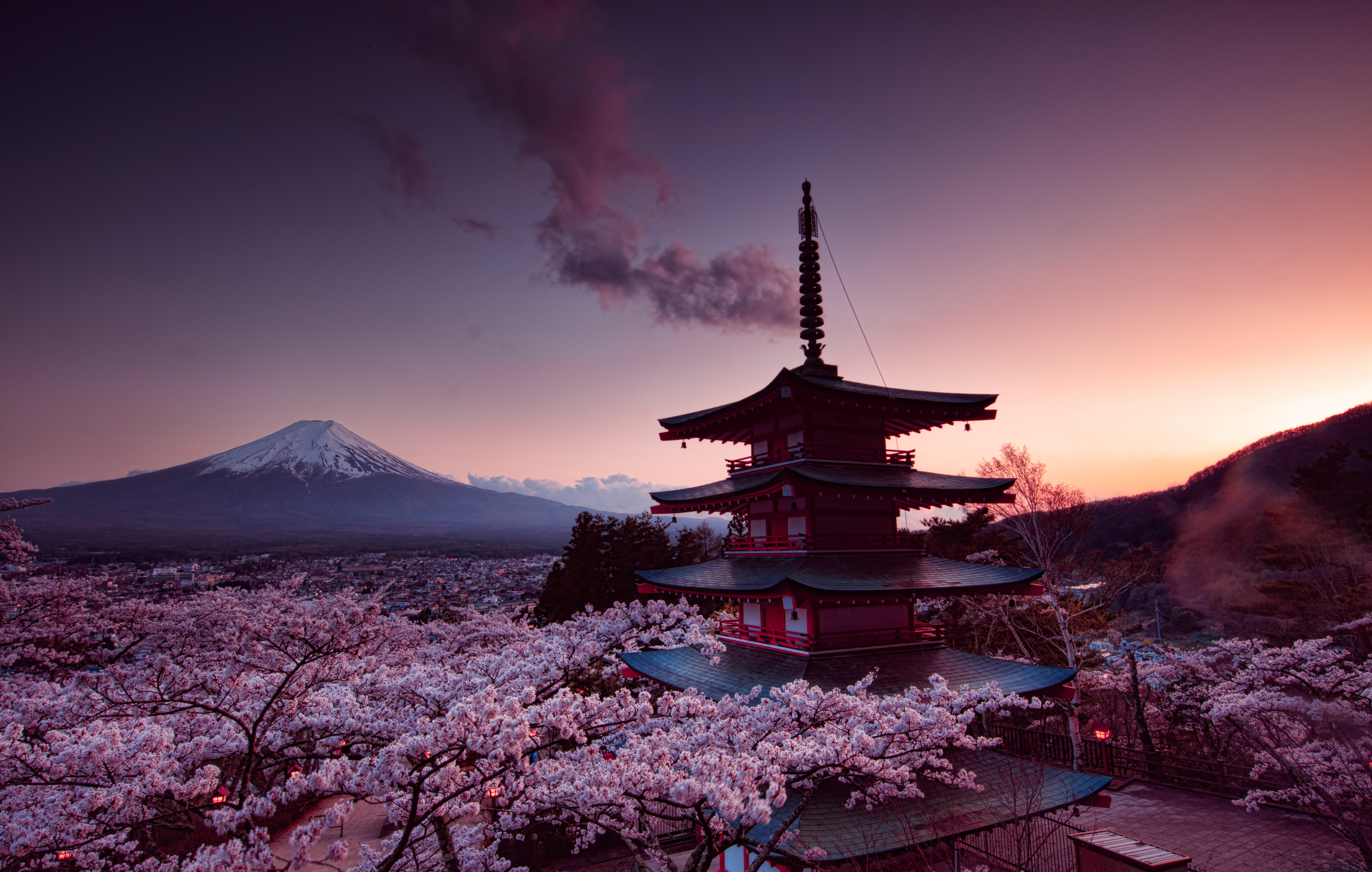 4k, nature, outdoors, travel destinations, hd, place of worship, plant, sky, environment, landscape, 5k, japan, mountain, world, beauty, cold temperature, HD Wallpaper