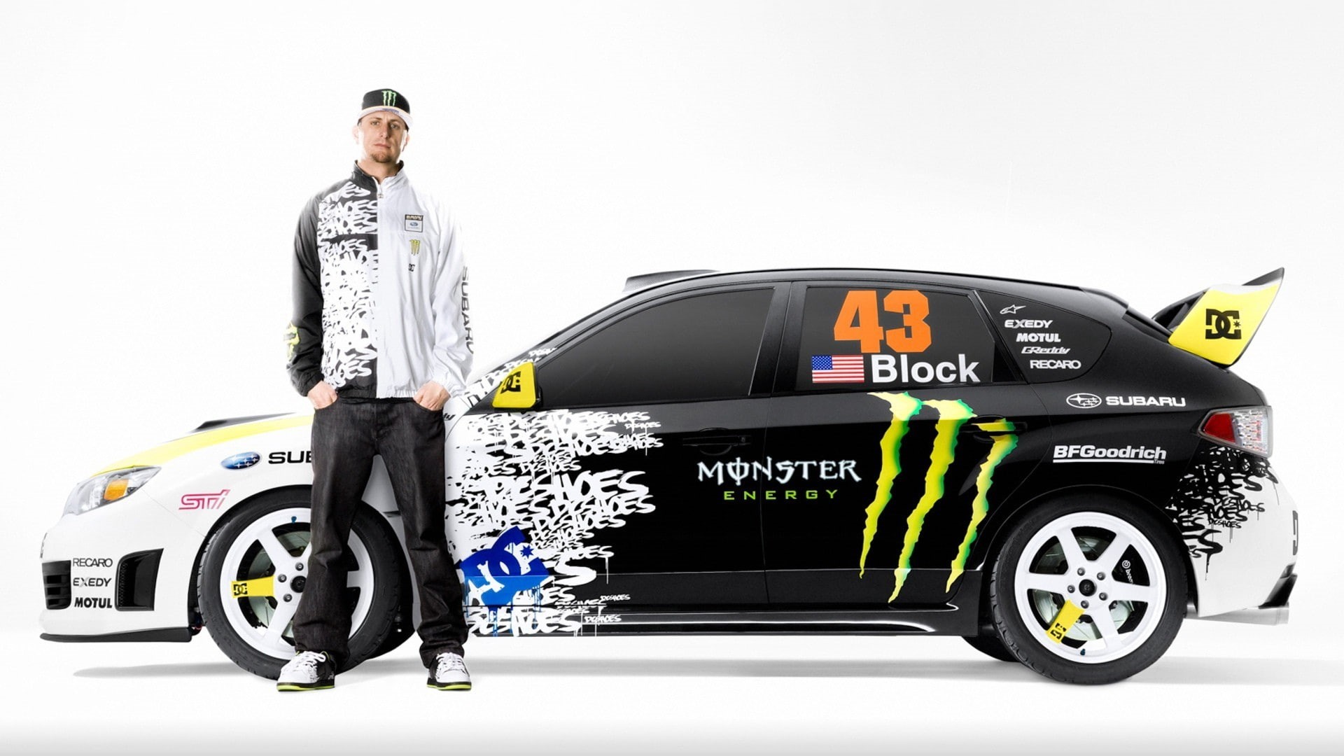 1080P, car, white background, wheel, males, mature adult, full length, mature men, contemplation, transportation, mode of transportation, sport, Subaru Impreza, HD Wallpaper