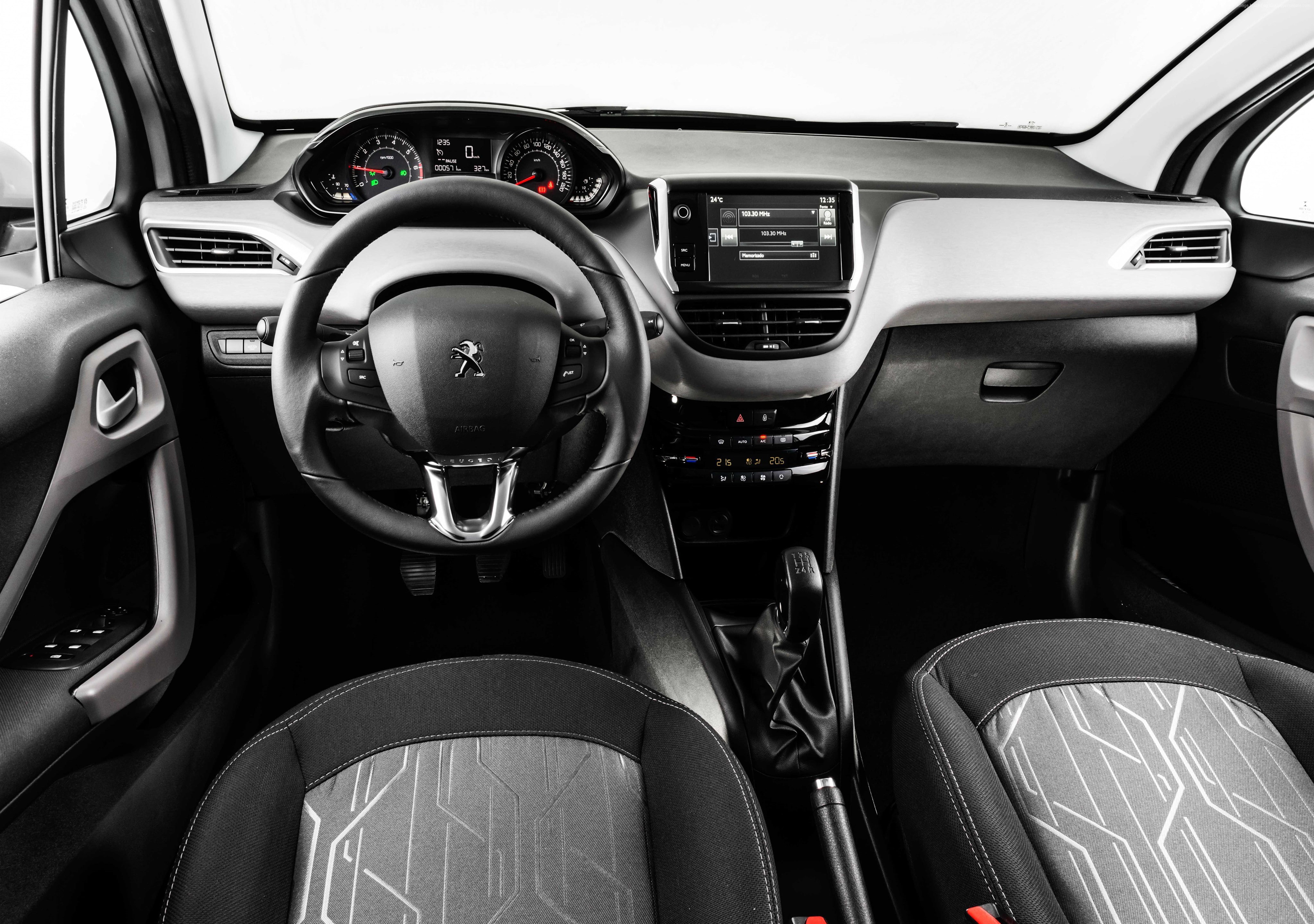 Peugeot 208, interior, 4K, hatchback, HD Wallpaper