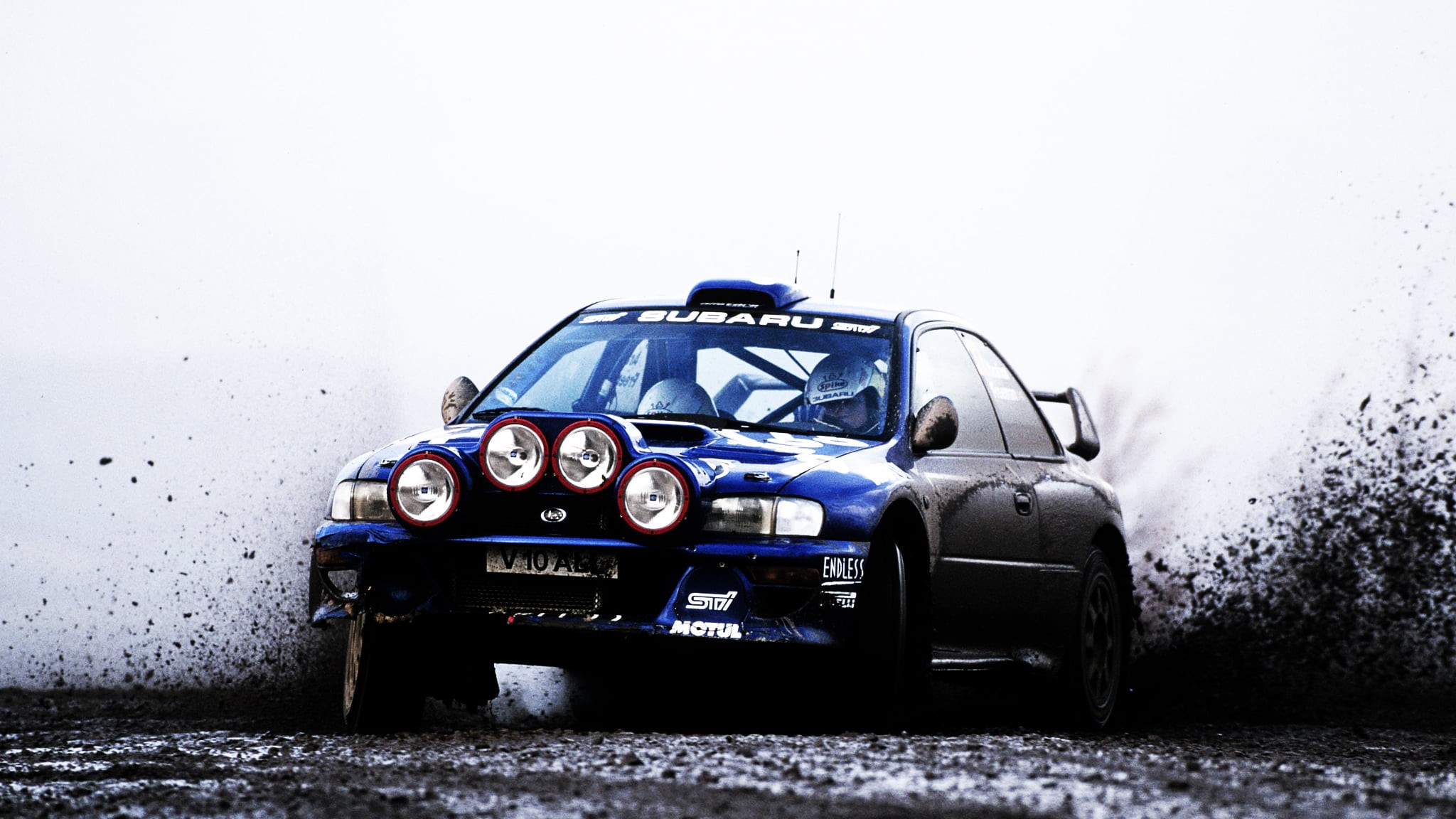 blue, car, sky, Subaru Impreza , outdoors, front view, black, nature, retro styled, abandoned, copy space, day, no people, 1080P, coupe, toy, transportation, HD Wallpaper