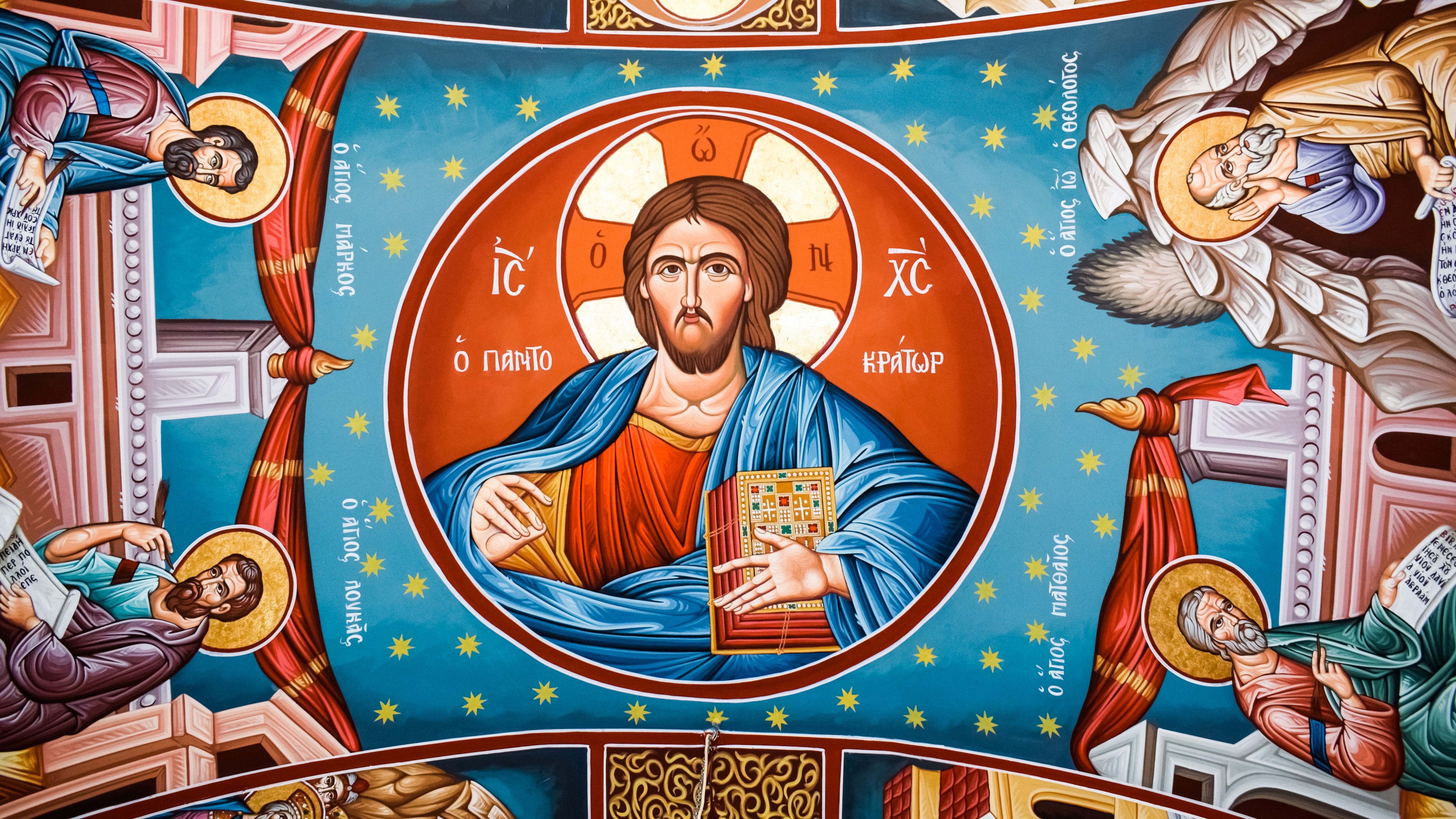 5K, chapel, iconography, art and craft, festival, multi colored, close-up, painting, belief, religious, architecture, mural, indoors, representation, art, HD Wallpaper