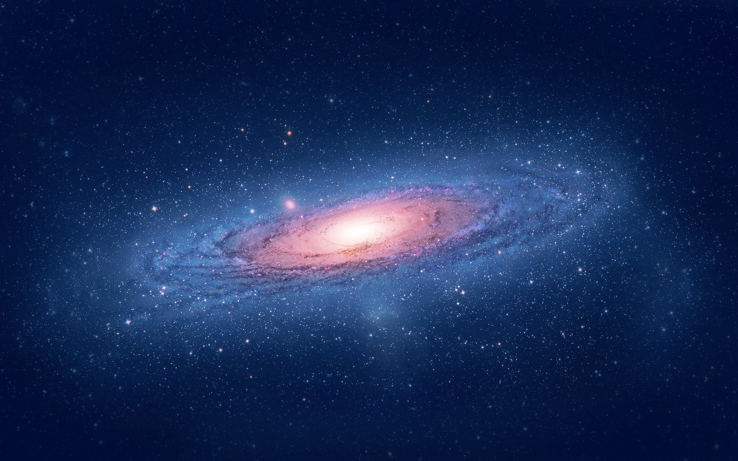 lion, galaxy, mac, 2K, x, os, pink, blue, HD Wallpaper