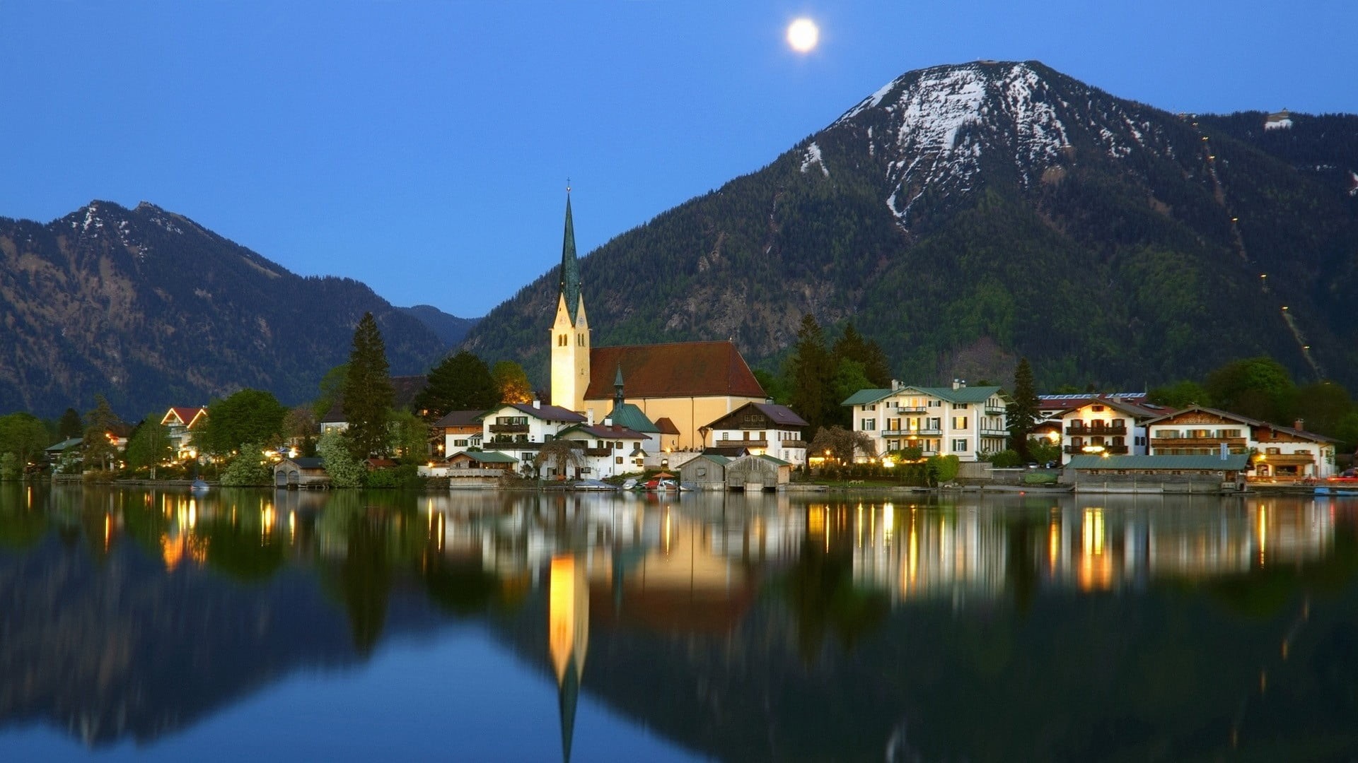 idyllic, 1080P, austria, built Structure, village, vacations, architecture, waterfront, buildings, switzerland, tranquil Scene, summer, outdoors, color, HD Wallpaper