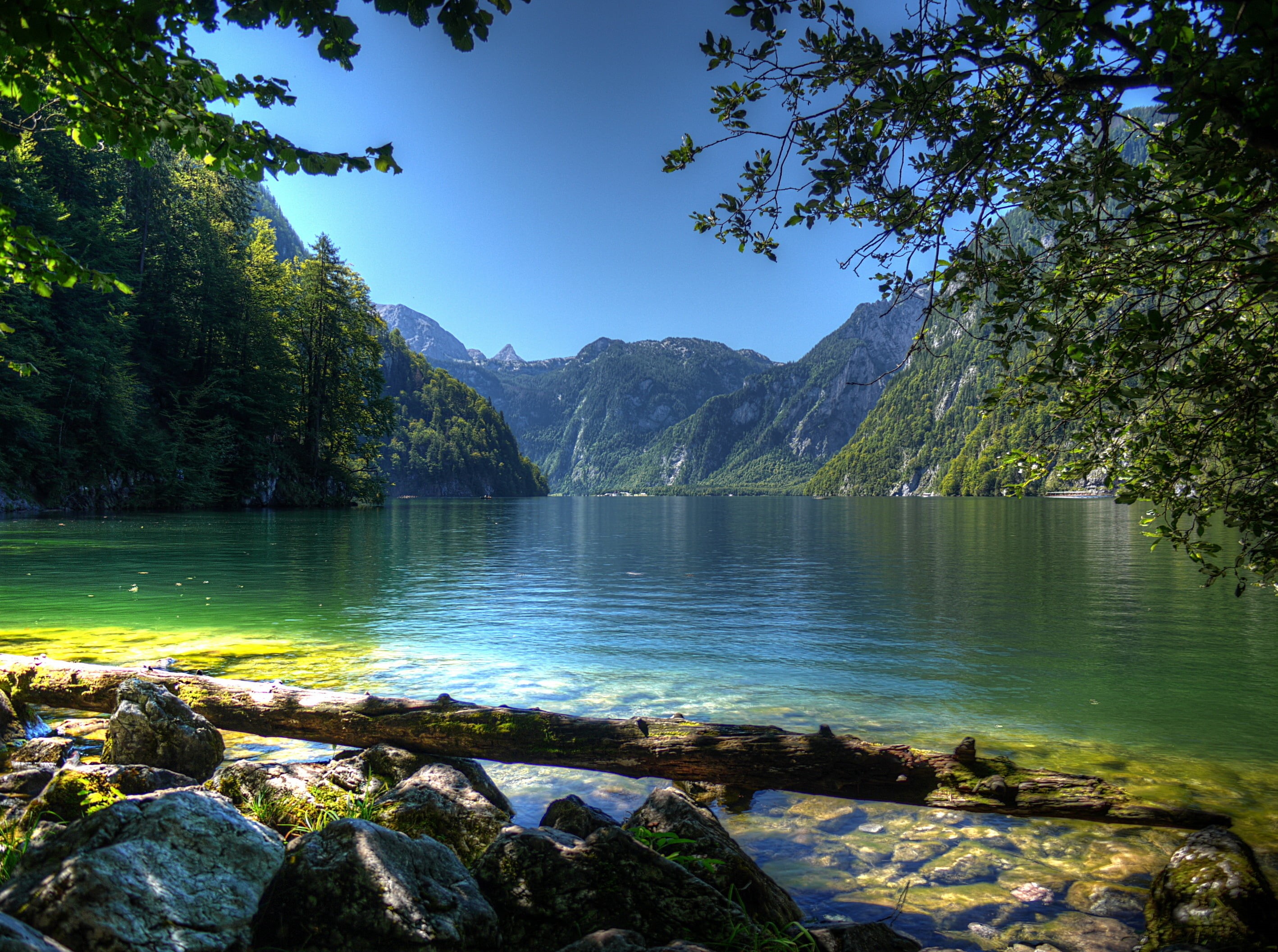 valley, scenics - nature, solid, river, tranquility, hill, outdoors, travel Destinations, reflection, flowing water, day, european Alps, remote, flowing, HD Wallpaper