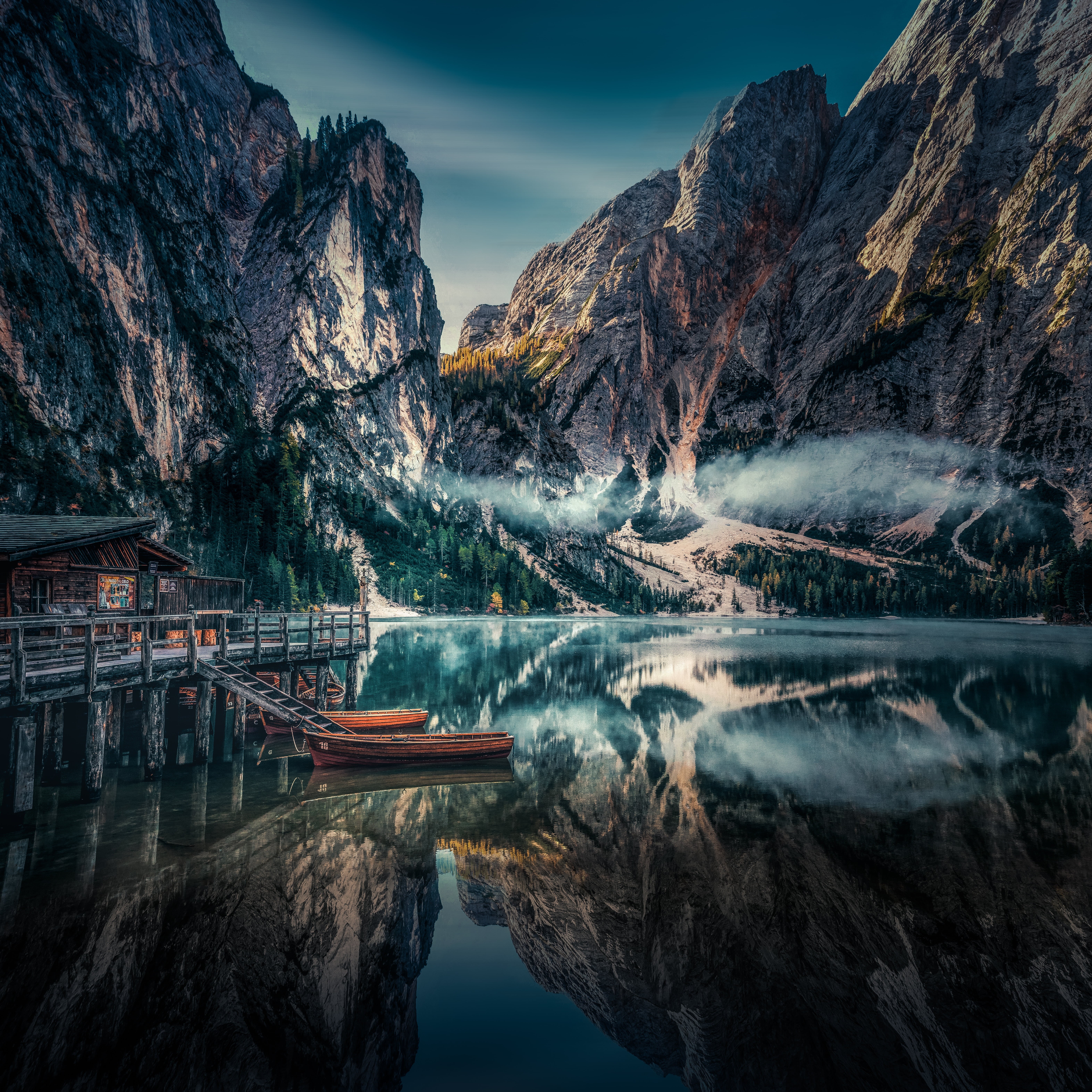 cabin, vacations, formation, reflection, waterfront, travel Destinations, non-Urban Scene, water, summer, famous Place, european Alps, tree, sky, journey, Phone HD Wallpaper