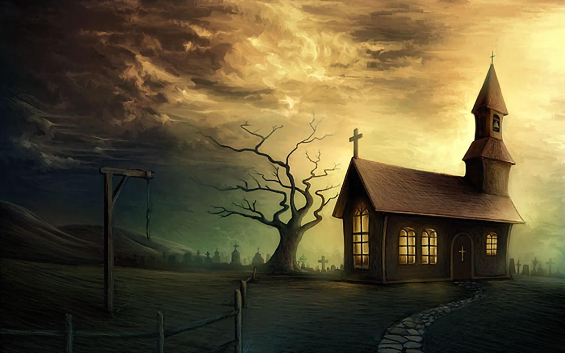 1080P, dream, creative and graphics, world, chruch, HD Wallpaper
