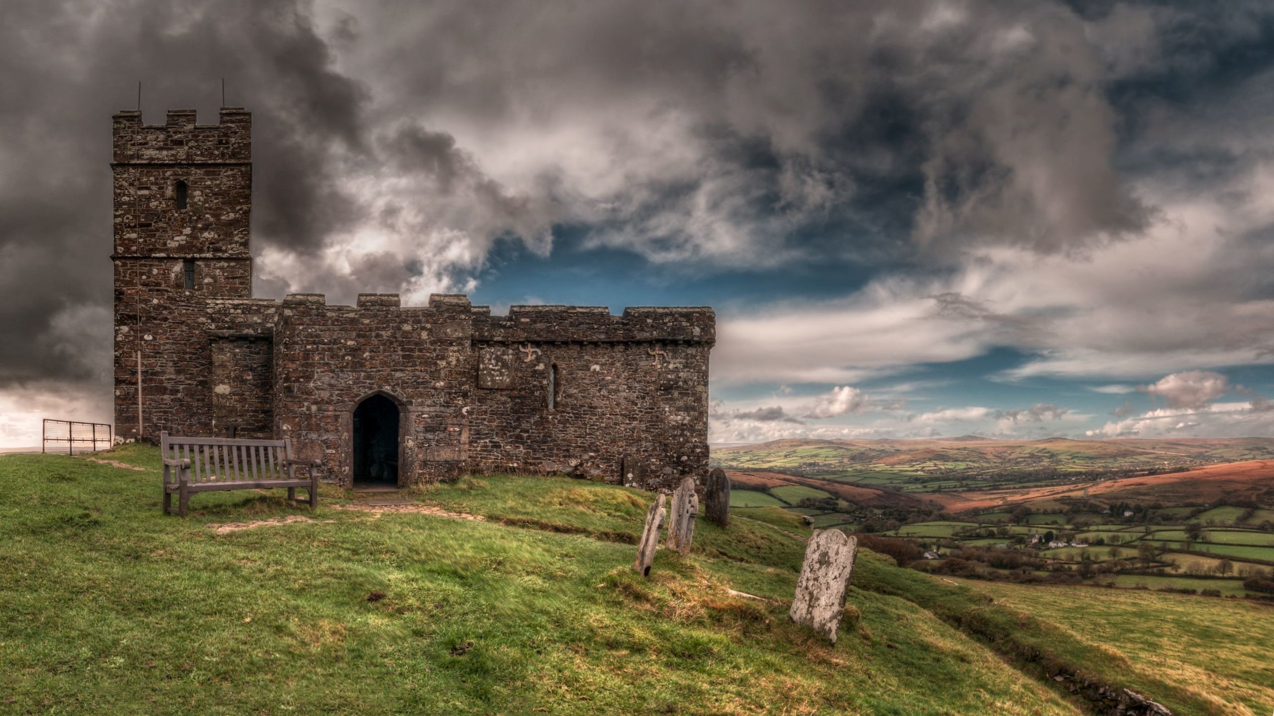 4K, sky, 2560x1440, Chruch, world, cloud, Ruin, 2K, HD Wallpaper
