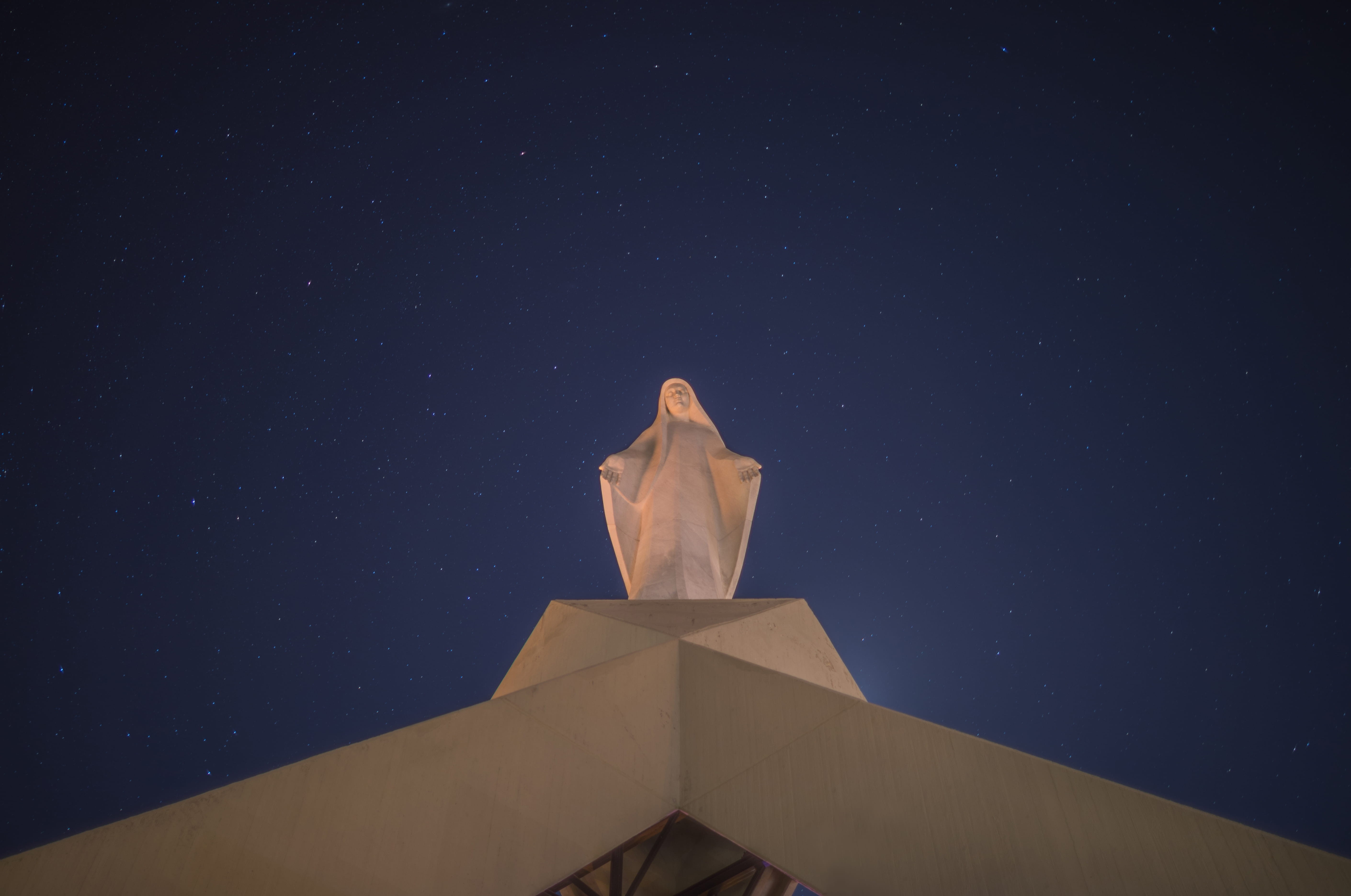 travel, building, star - space, copy space, building exterior, architecture, sculpture, fortress, no people, lebanon, night, low angle view, nature, spirituality, HD Wallpaper