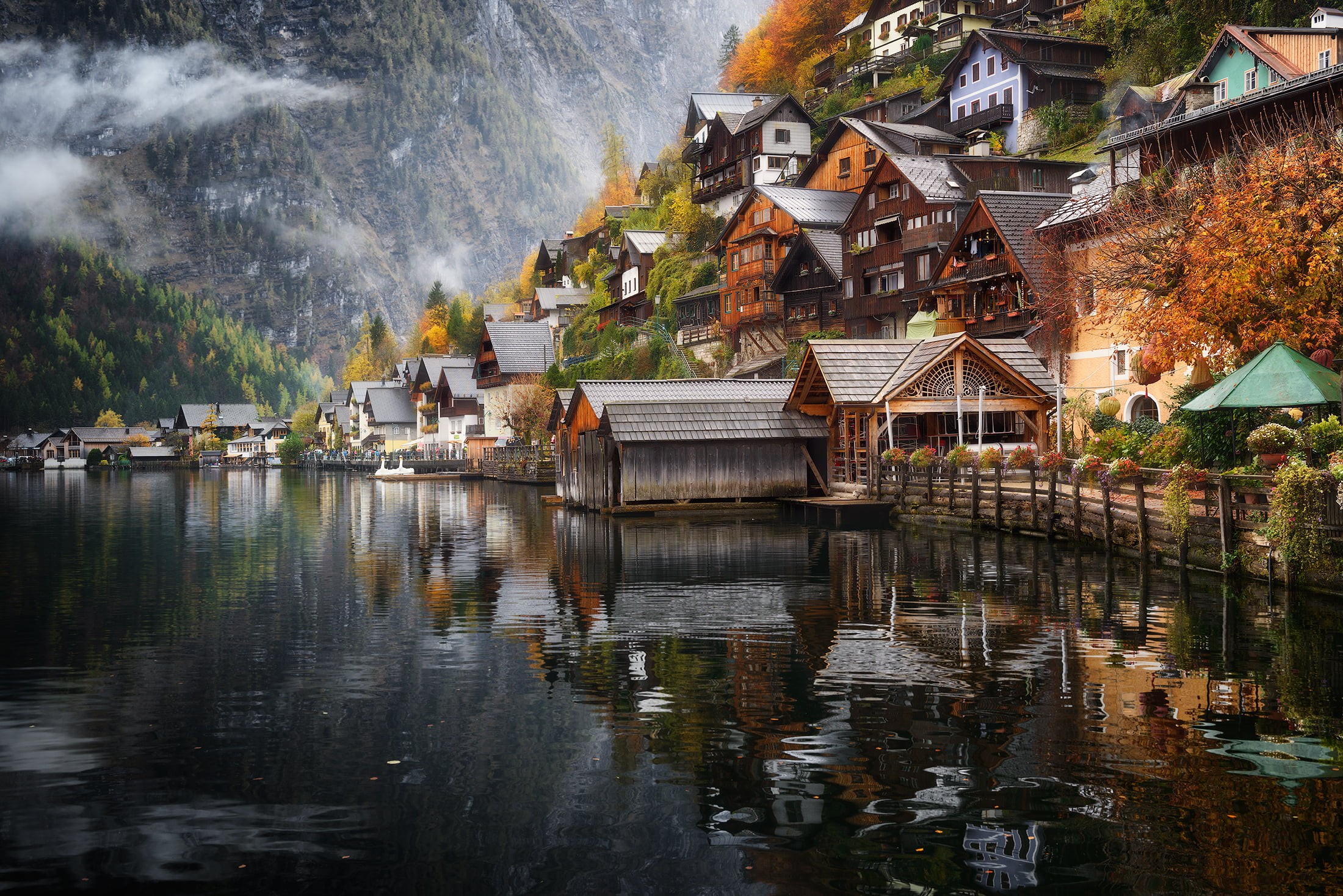 day, place of worship, plant, water, 1080P, built structure, reflection, lake, belief, Stepan Zubkov, nature, landscape, mountains, religion, tree, no people, HD Wallpaper