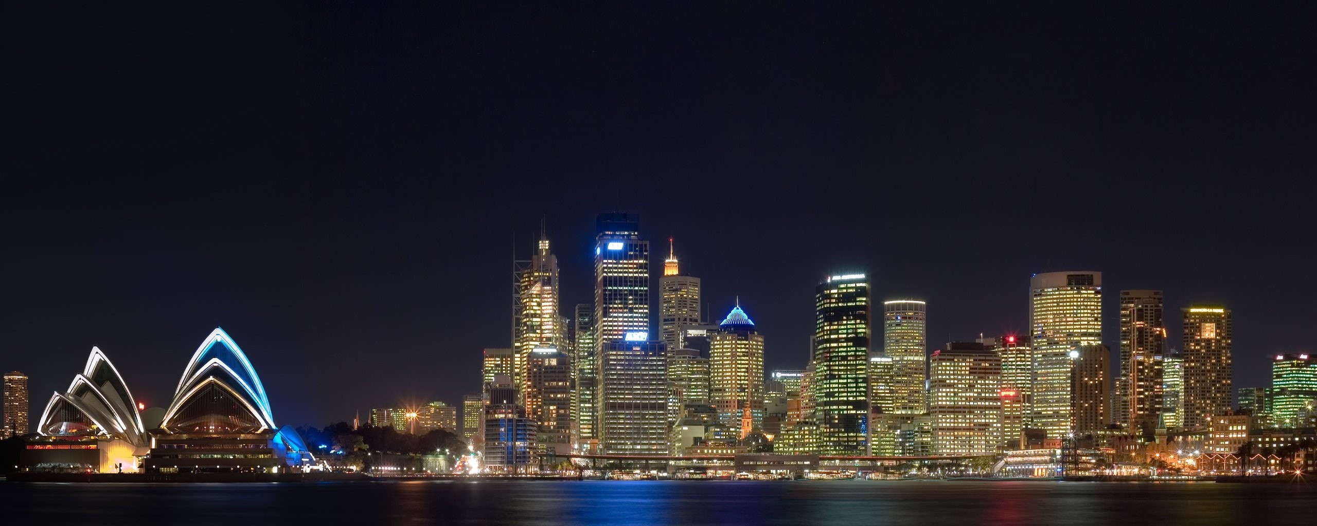 2K, night, Sydney, Sydney Opera House, cityscape, Australia, HD Wallpaper