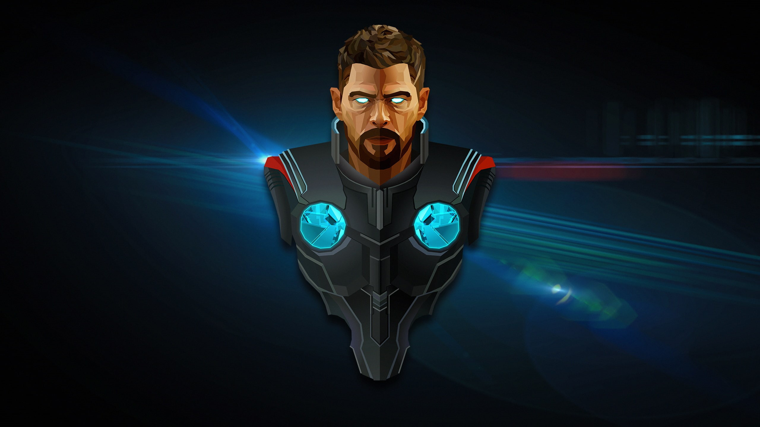 minimalism, behance, hd, thanos, artwork, minimalist, digital art, low poly, 2K, artist, HD Wallpaper
