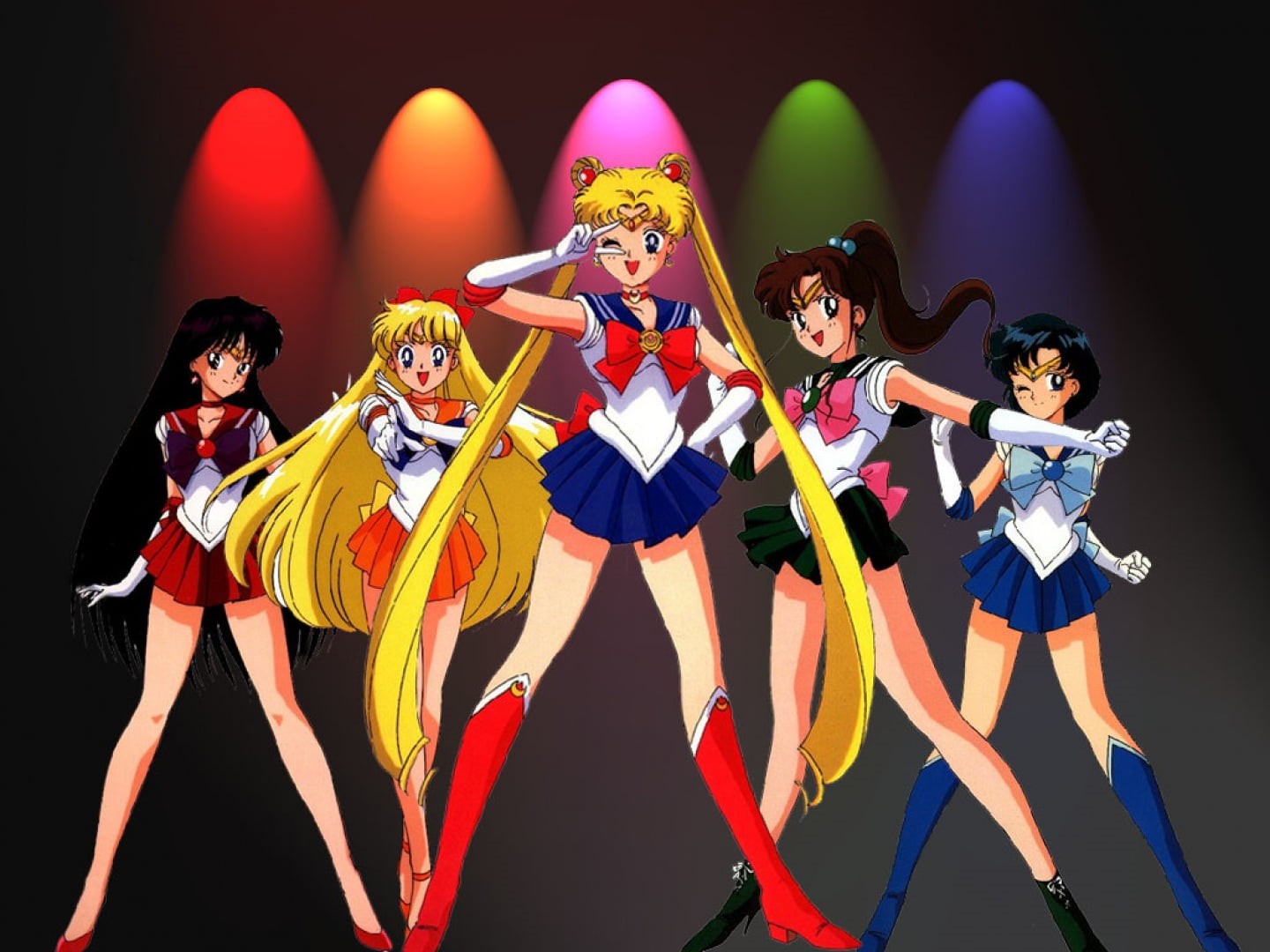 indoors, group of people, women, standing, sailor, illustration, stage costume, togetherness, costume, multi colored, girls, 720P, fun, performance, Anime / Animated, HD Wallpaper