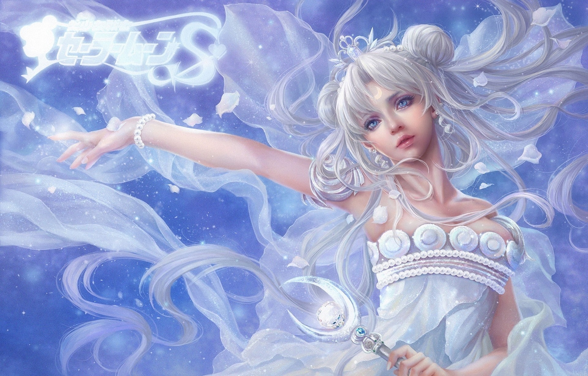 1080P, Sailor Moon, art, senshi, moon, bishoujo, hd, sailor, anime, artwork, HD Wallpaper