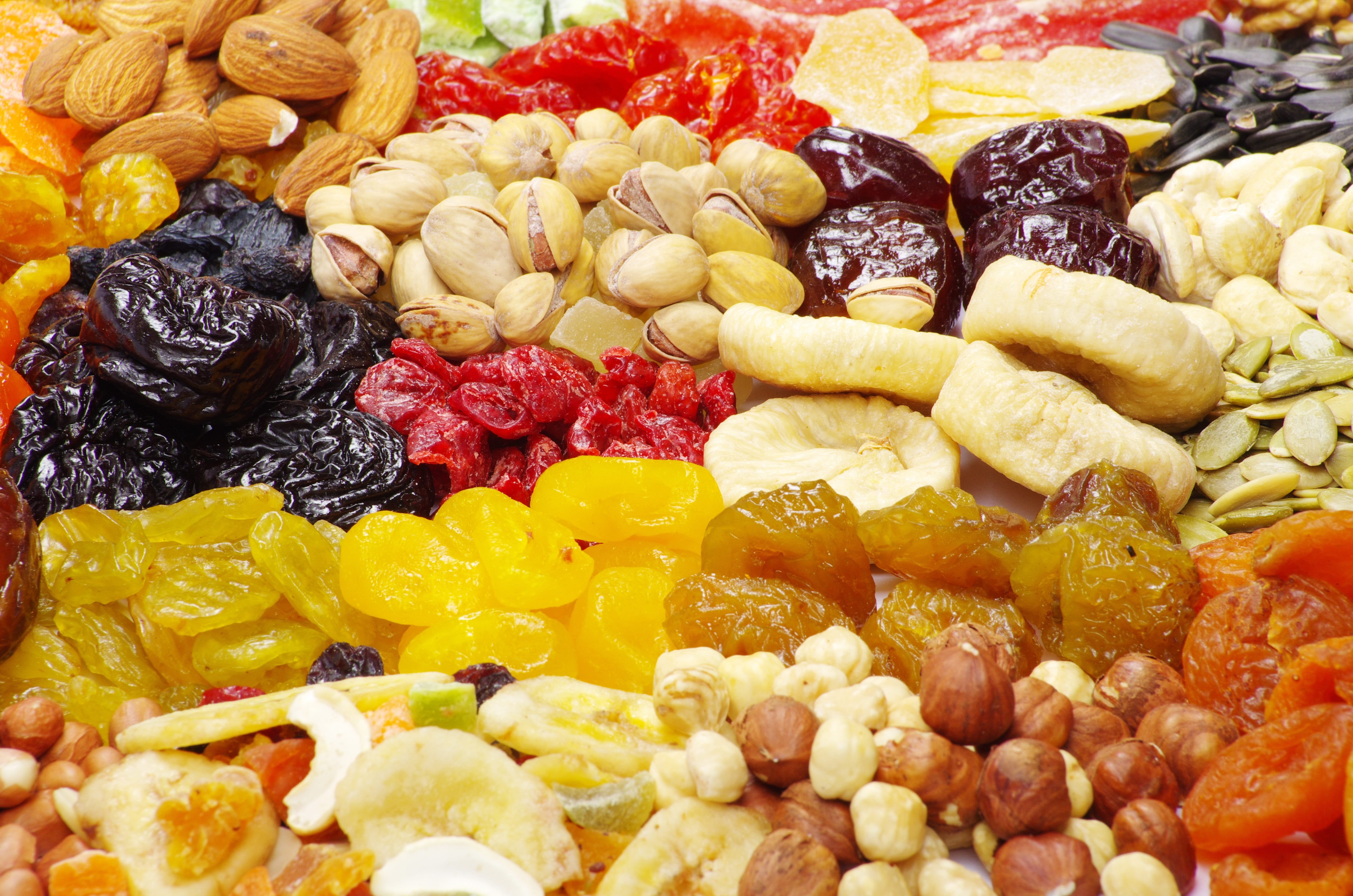 gourmet, fruit, close-up, food, no people, backgrounds, fruits, nuts, hazelnut, grape, freshness, berry Fruit, dry, heap, red, cashew, snack, dried Apricot, HD Wallpaper