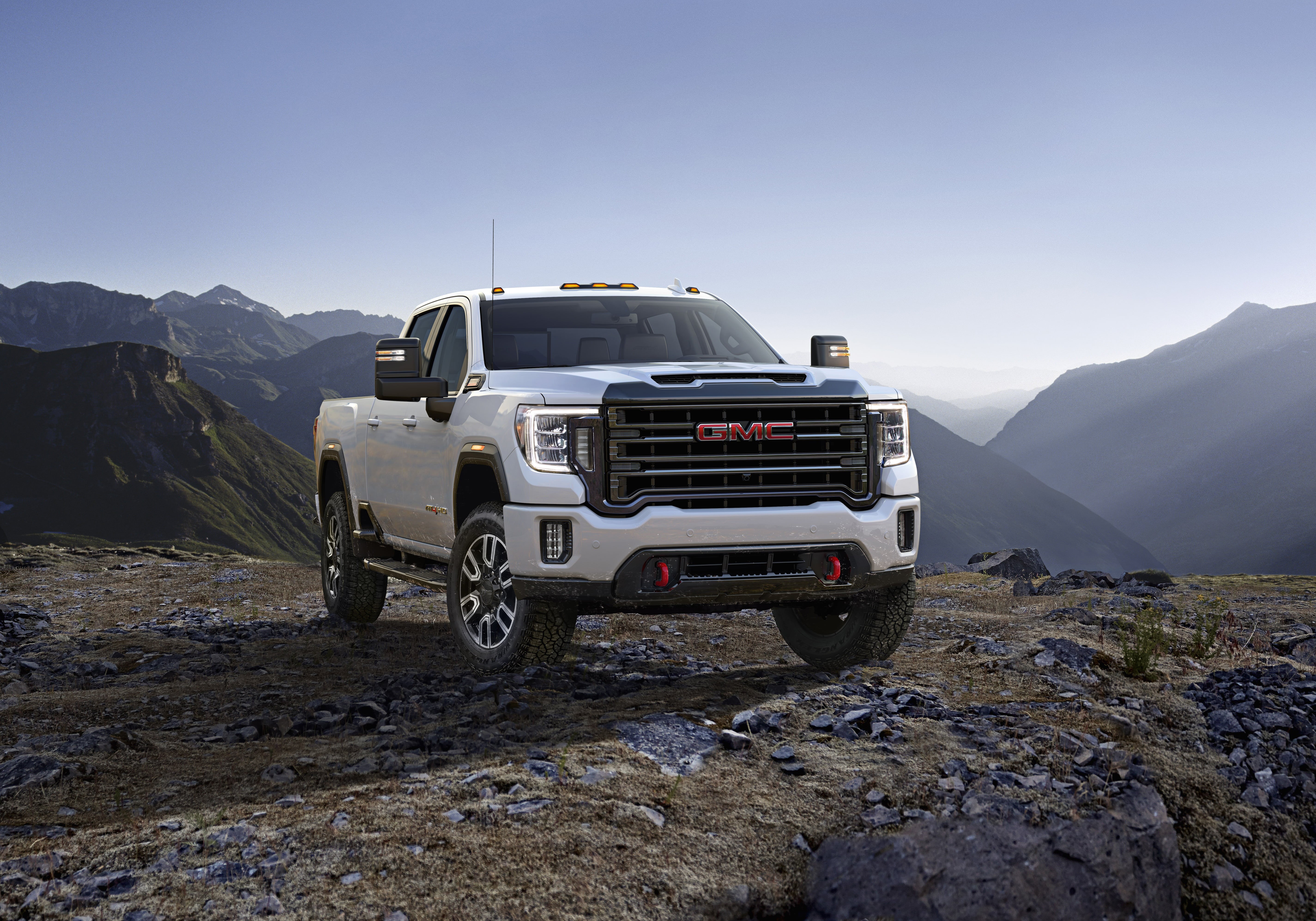 pickup, GMC, machine, 2500 HD AT4, 5K, Sierra, lights, HD Wallpaper