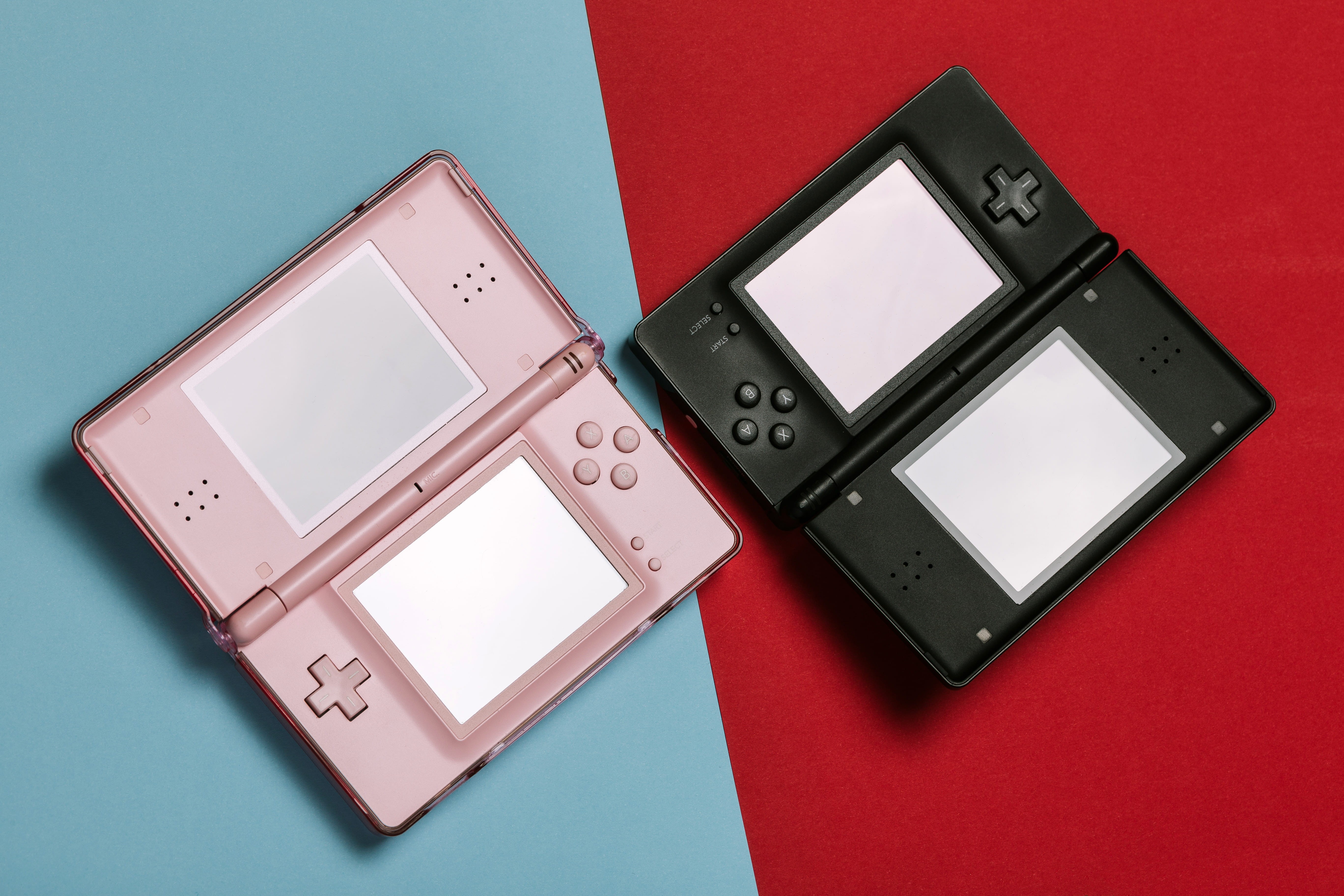 still life, nintendo, design, communication, digital tablet, screen, colored background, blue background, connection, wireless technology, high angle view, HD Wallpaper