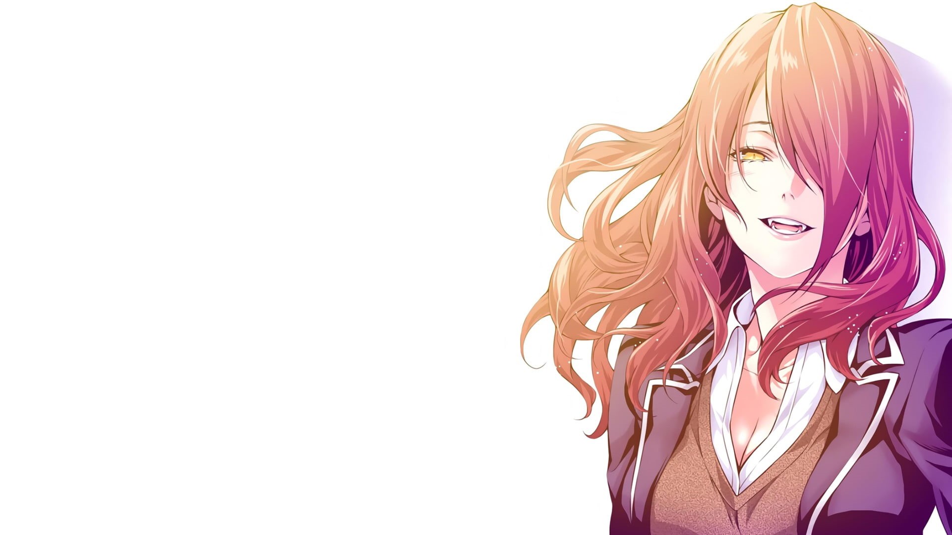 leisure activity, character, dyed hair, one person, real people, young adult, fangs, beautiful woman, Shokugeki no Souma, anime, teenager, portrait, female, HD Wallpaper