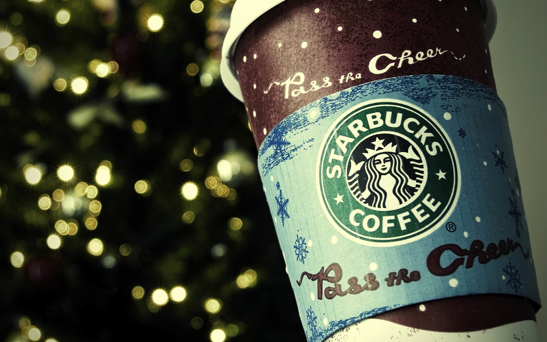 1080P, script, christmas, cup, decoration, text, no people, non-western script, capital letter, coffee, holiday - event, focus on foreground, starbucks, HD Wallpaper