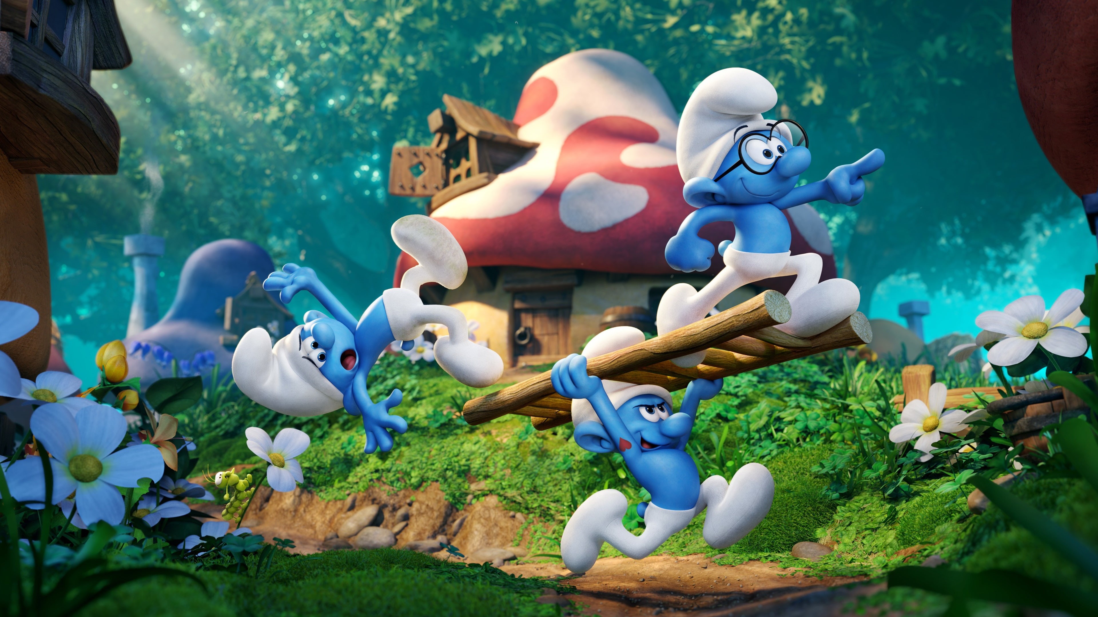 2017, Smurfs, Village, 4K, Lost, HD Wallpaper