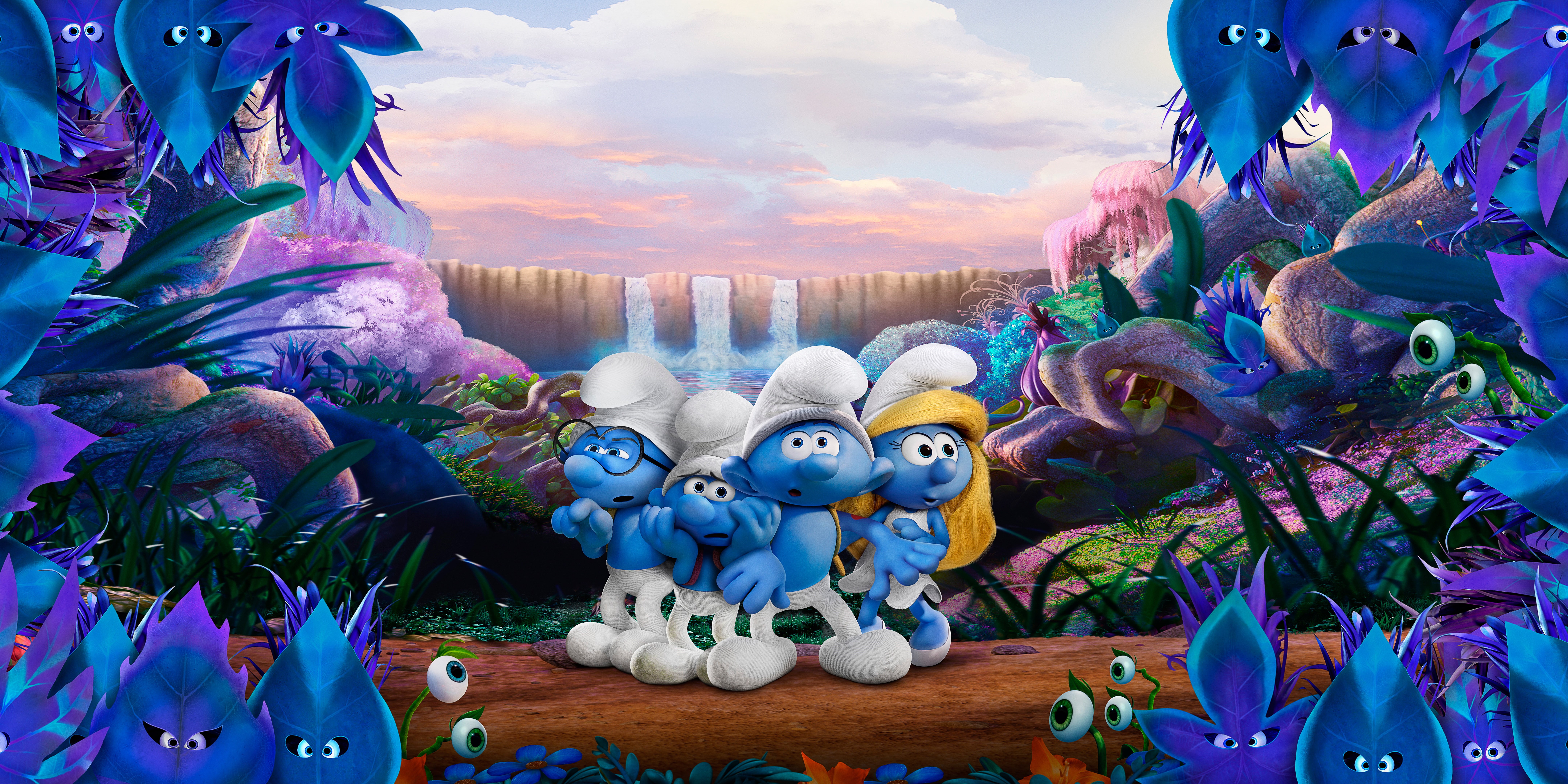 Smurfette, clip, 8K, Hefty Smurf, smurf, Clumsy Smurf, movie, Smurfs: The Lost Village, Brainy Smurf, HD Wallpaper