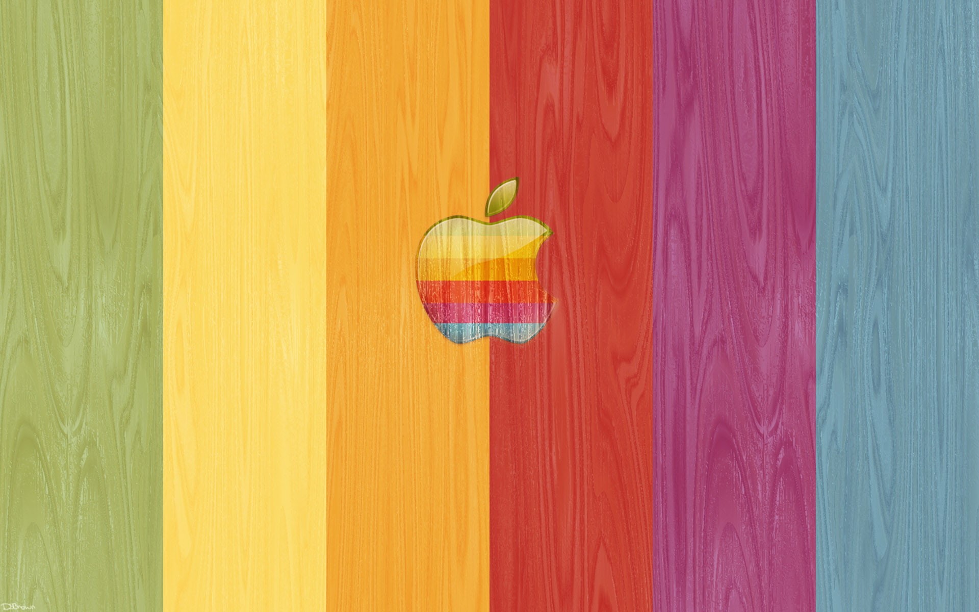 digital art, digital, apple, brand, colorful, logo, 1080P, art, technology, HD Wallpaper