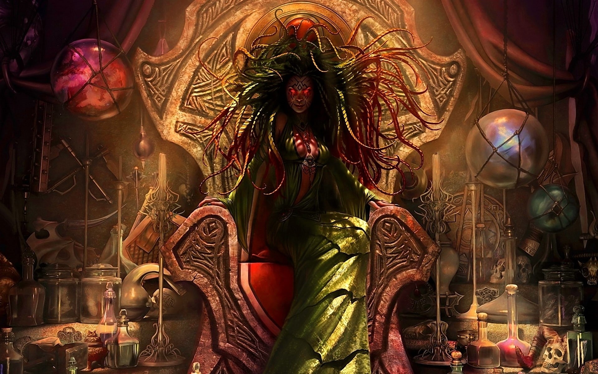 fantasy, magic, 1080P, gathering, hd, HD Wallpaper