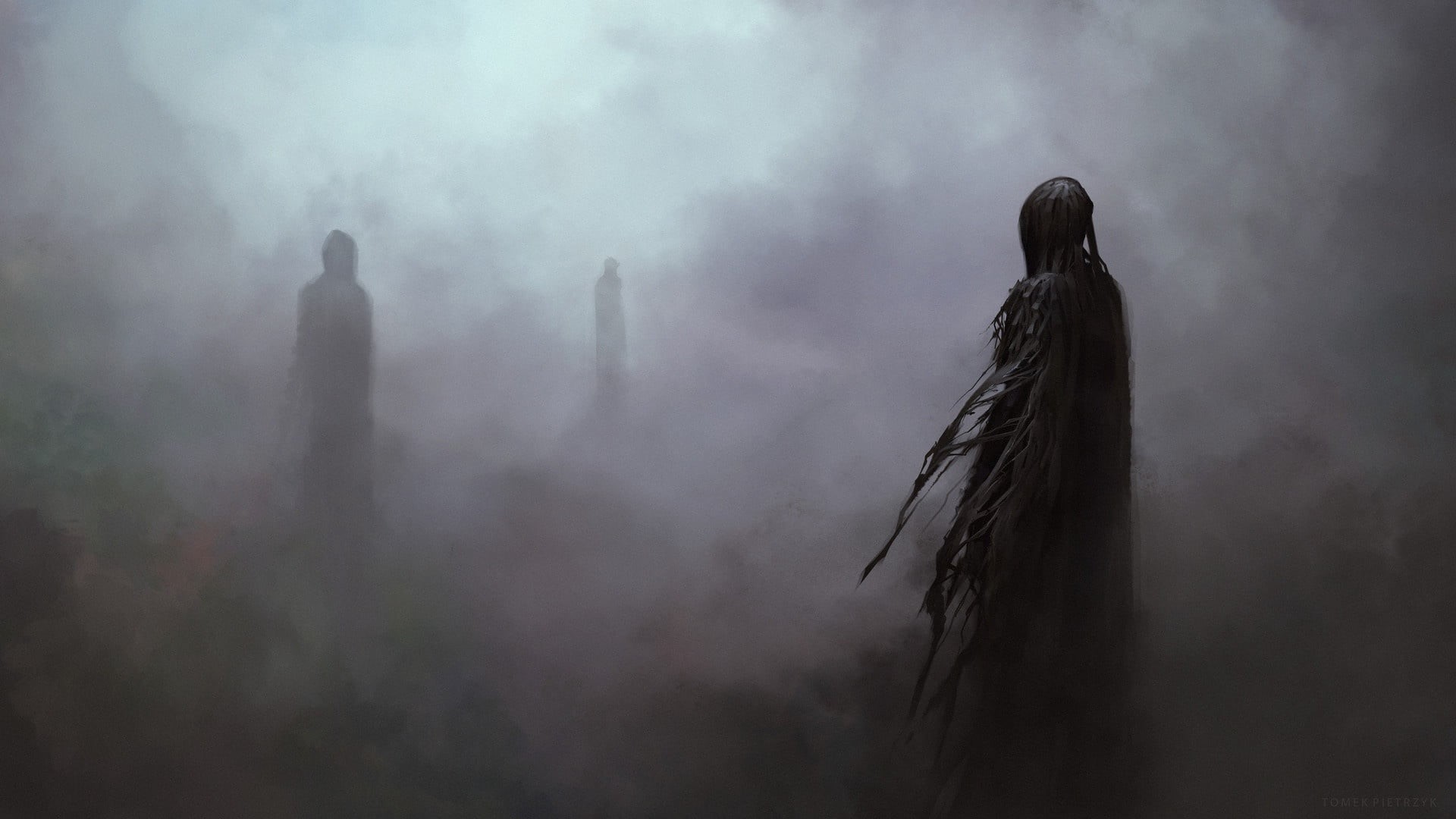 1080P, The Dementors, Art, Illustration, Fog, by Tomek Pietrzyk, Timur, Dementor, Concept Art, Figure, The Father Of Petsec Still, Creatures, Dementors, HD Wallpaper