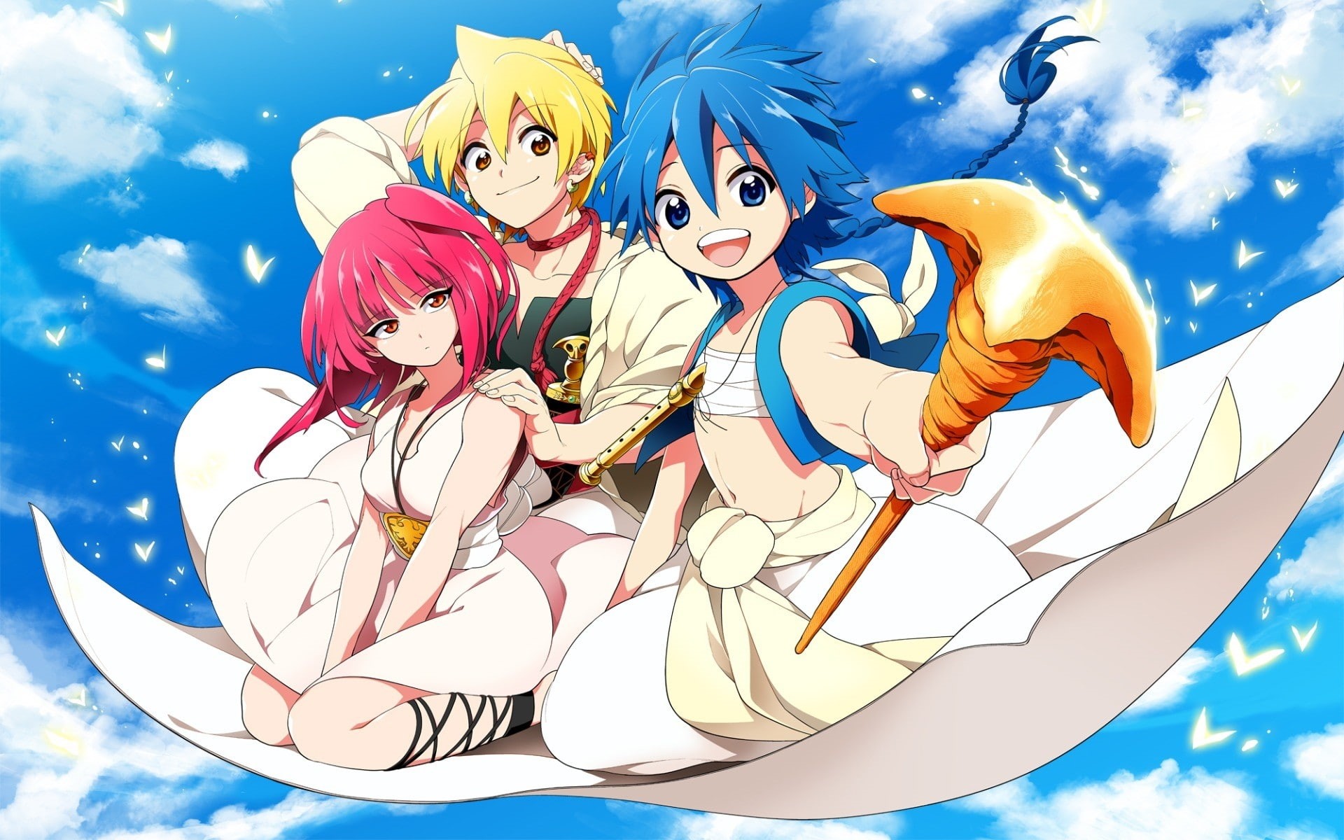 nature, full length, festival, human representation, low angle view, morgiana, angel, aladdin, male likeness, day, magi: the labyrinth of magic, outdoors, HD Wallpaper