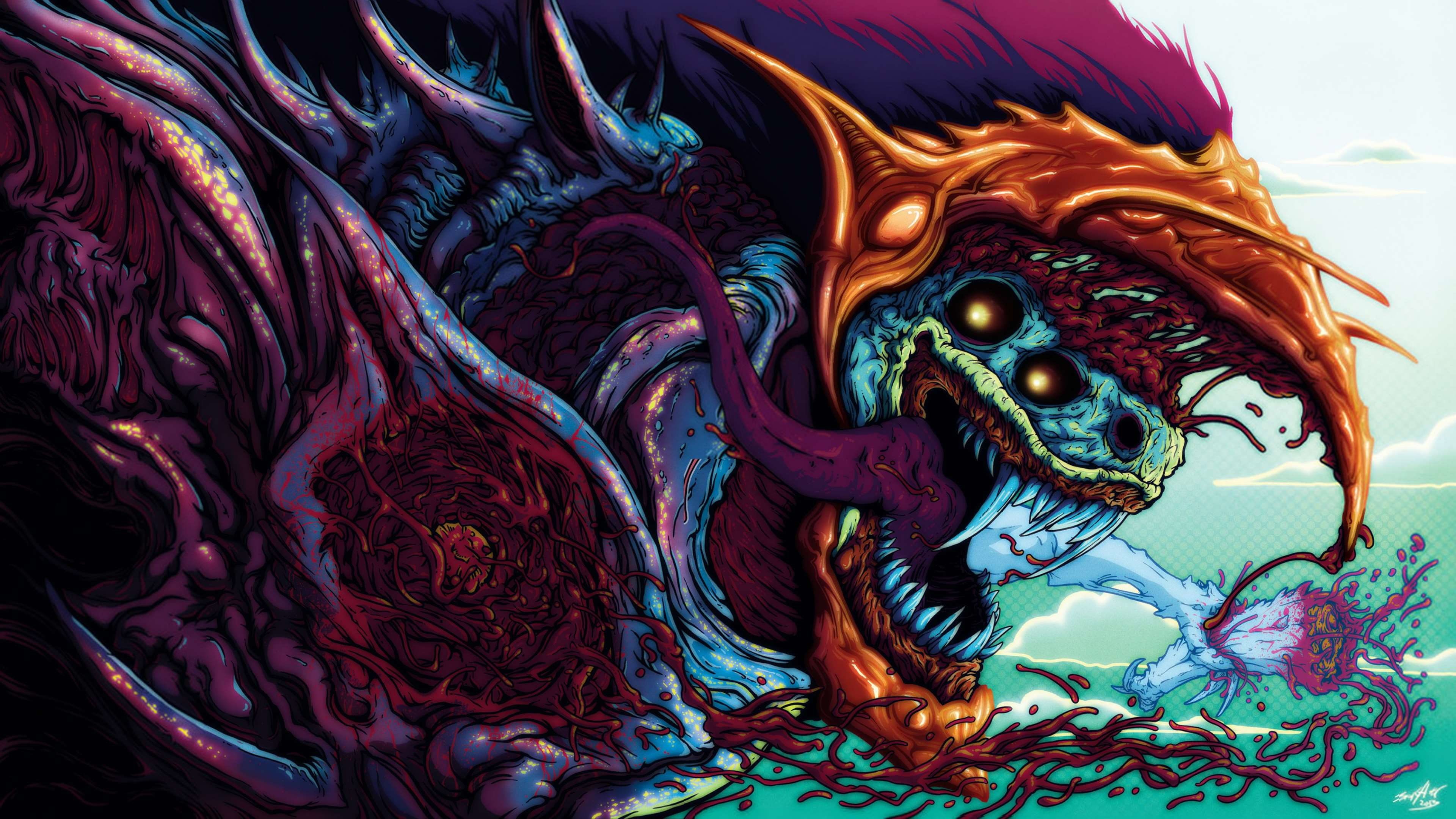 hyperbeast  for deskopd, craft, gaming, 4K, no people, representation, creativity, ornate, animal themes, sculpture, indoors, pattern, multi colored, close-up, HD Wallpaper