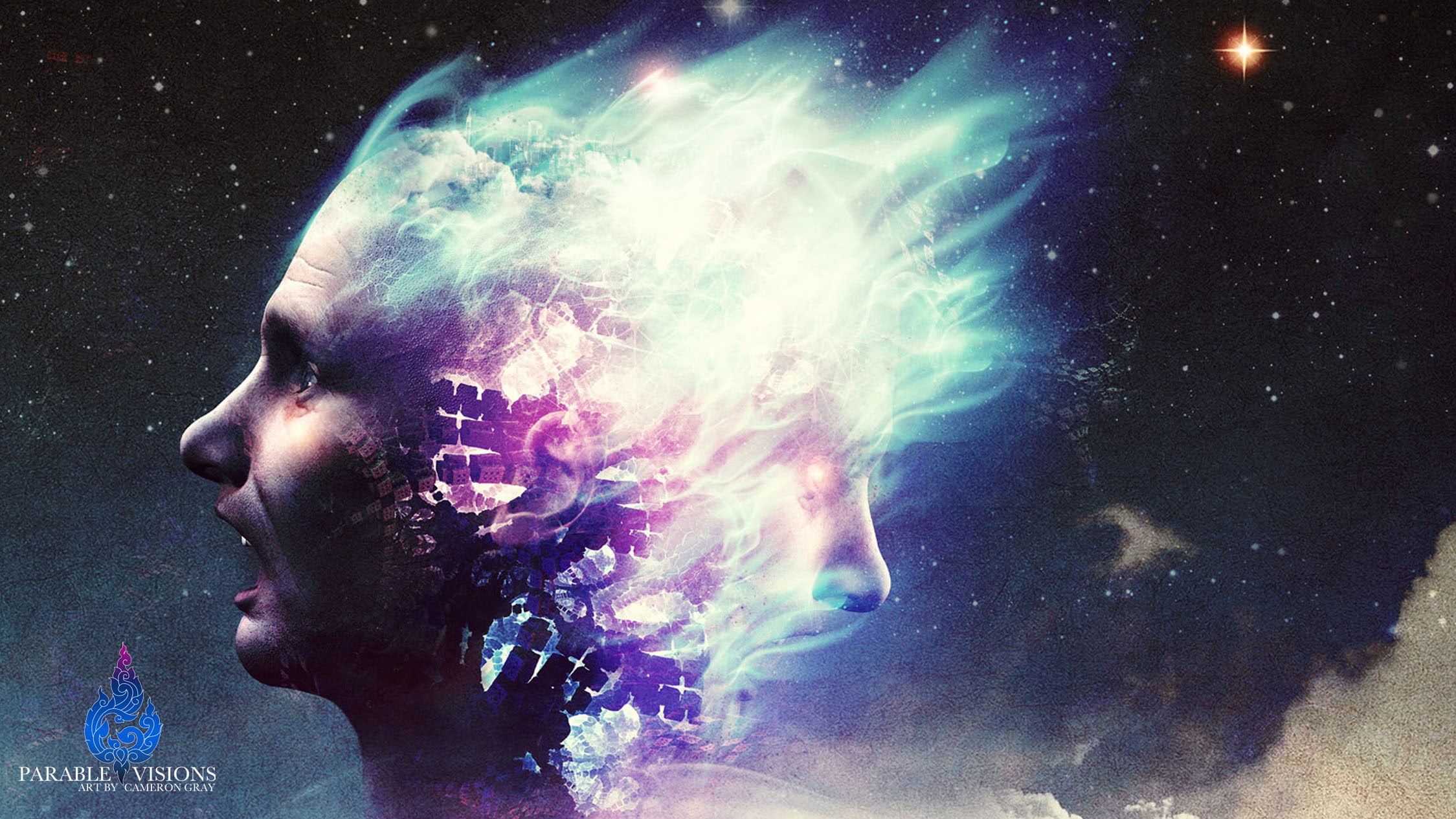 psychedelic, Cameron Gray, space, trippy, 1080P, HD Wallpaper