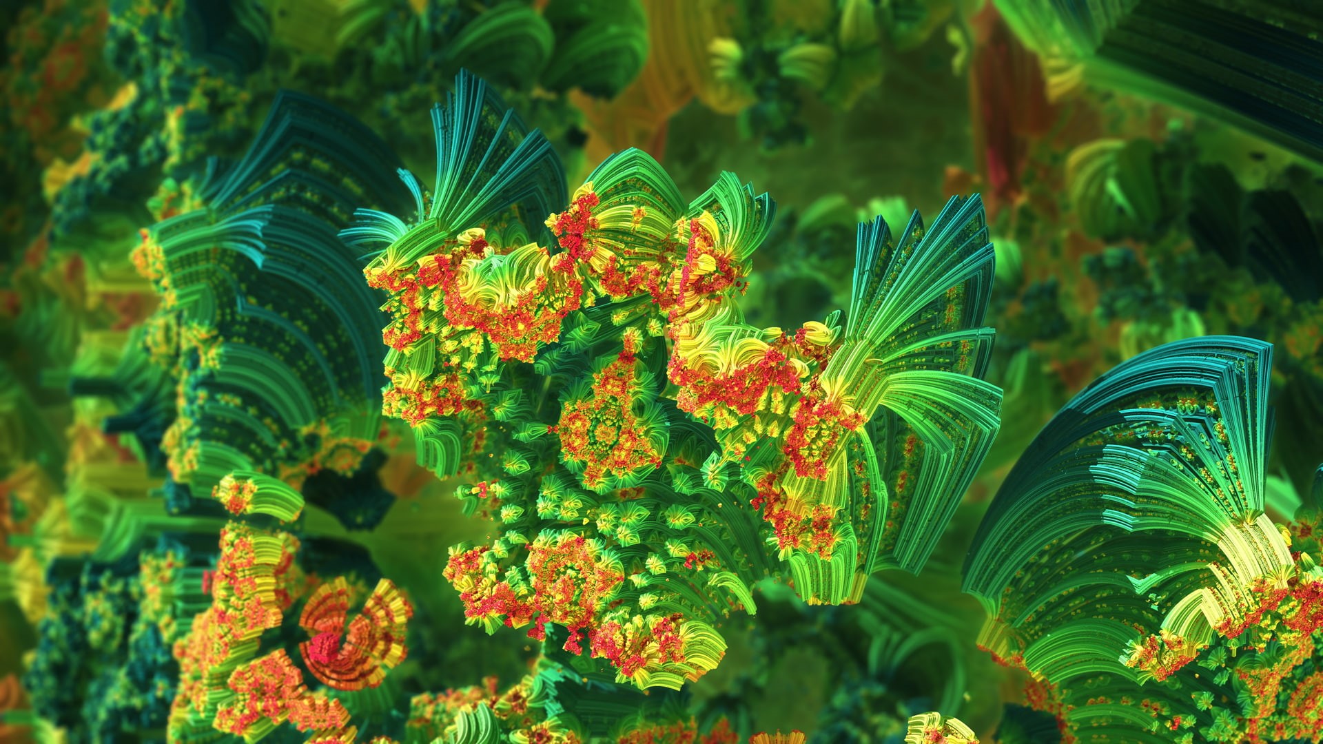 psychedelic, abstract, 1080P, digital art, trippy, HD Wallpaper