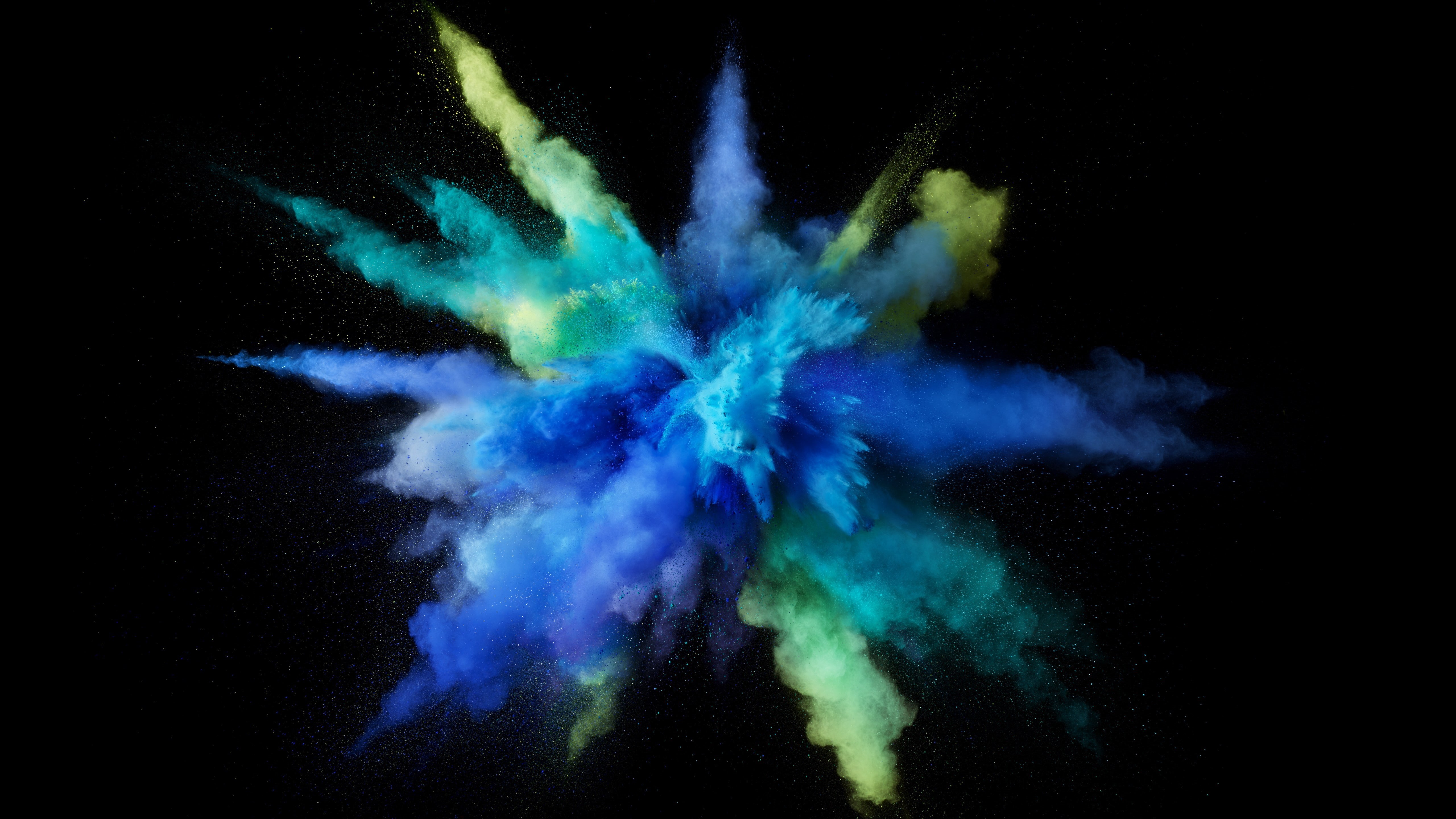 blue, illustration, 5k, powder, yellow, iPhone 8, 5K, green, HD Wallpaper