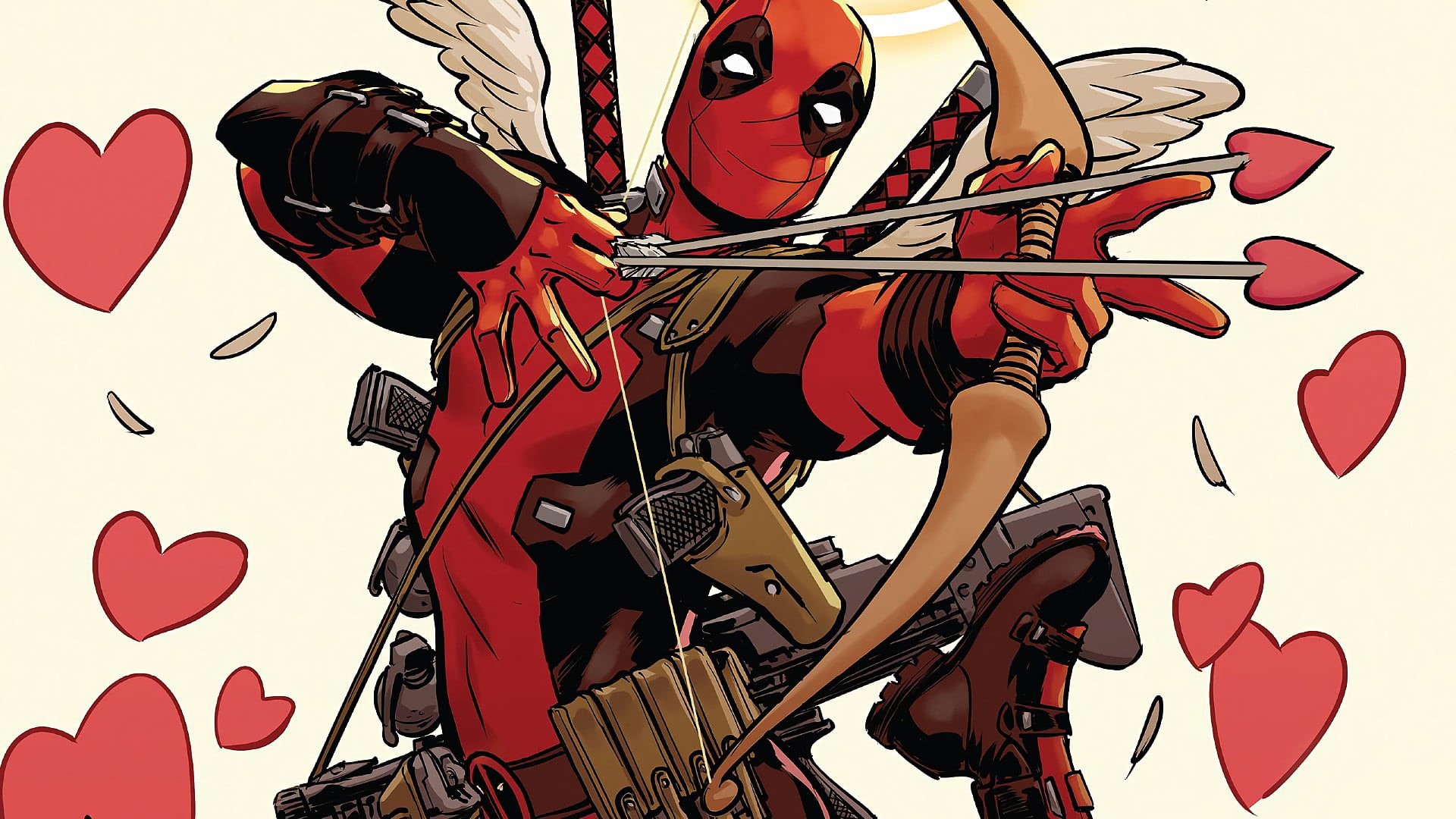 red, festival, pool, rock music, string instrument, artist, guitar, Marvel Comics, creativity, arts culture and entertainment, musician, microphone, sticker, HD Wallpaper