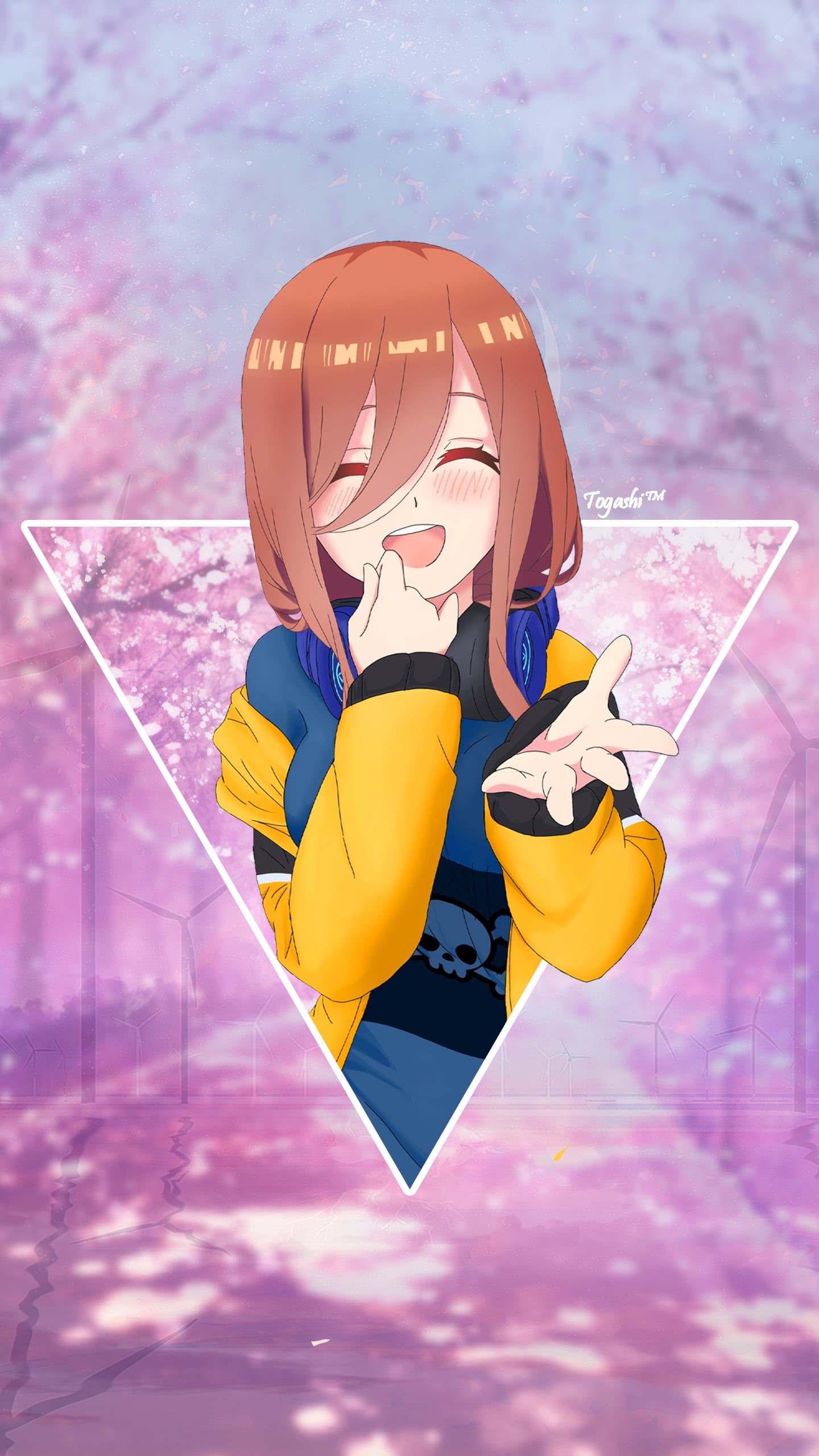 anime girls, Kawai (artist), 2K, Gotoubun no Hanayome, Nakano Miku, Phone HD Wallpaper