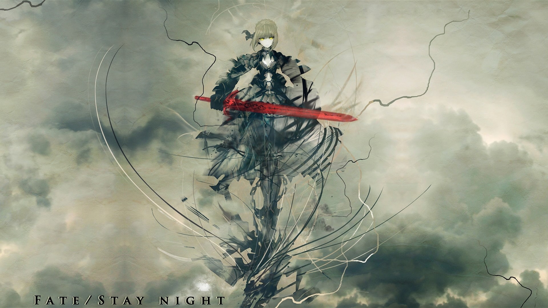fate, series, hd, 1080P, Fate/stay Night, night, x, saber, stay, fatestay, alter, huke, anime, art, HD Wallpaper