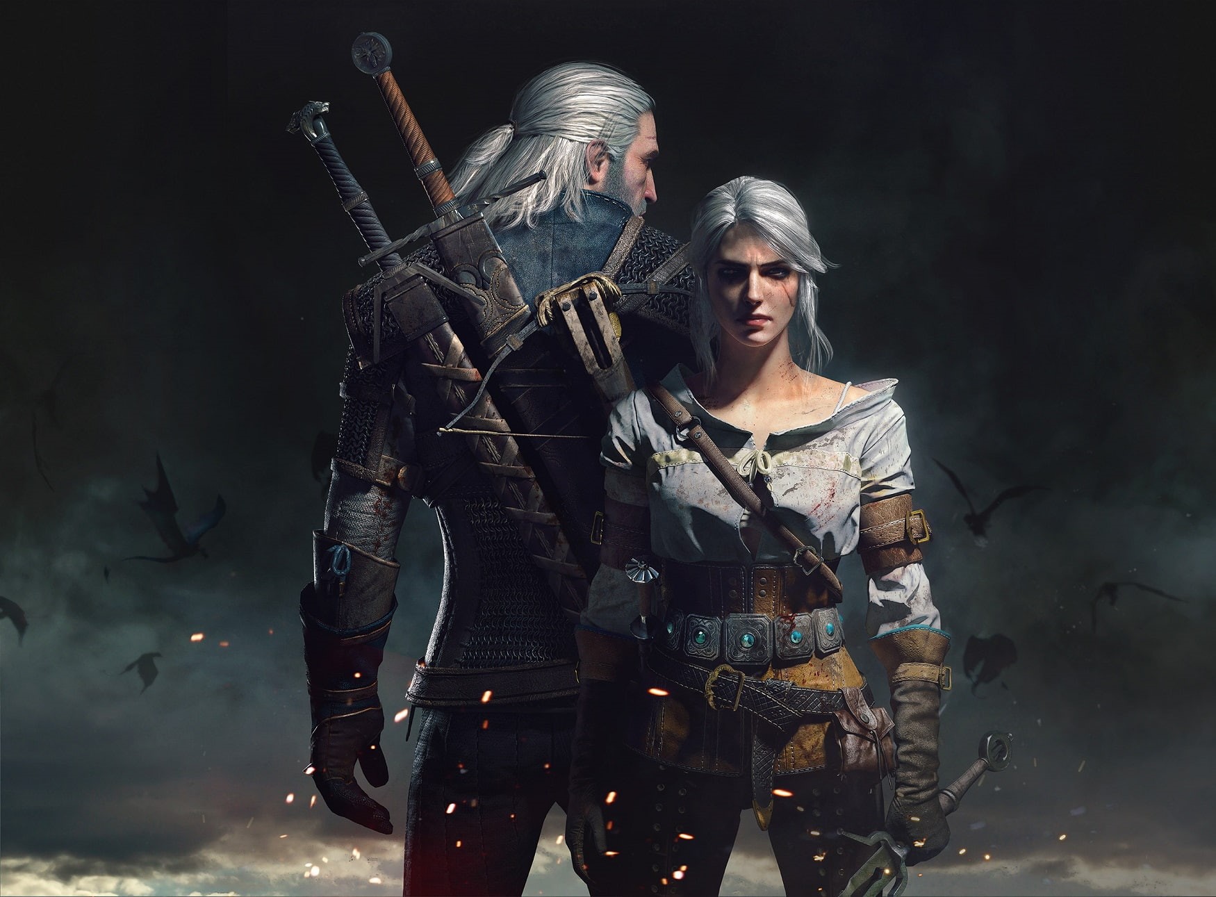 The Witcher, standing, fantasy girl, fantasy art, The Witcher 3: Wild Hunt, performance, people, holding, smoke - physical structure, togetherness, concert, HD Wallpaper