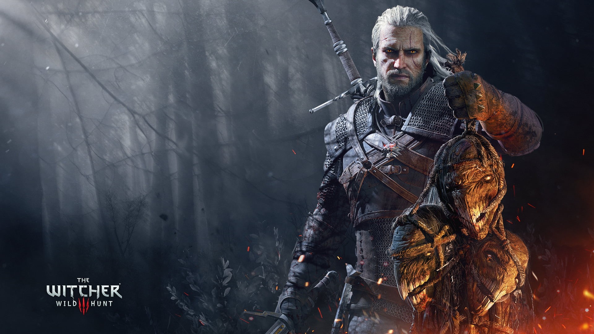 costume, gun, holding, adult, males, masculinity, witcher, portrait, one person, facial hair, aggression, The Witcher 3: Wild Hunt, men, communication, HD Wallpaper