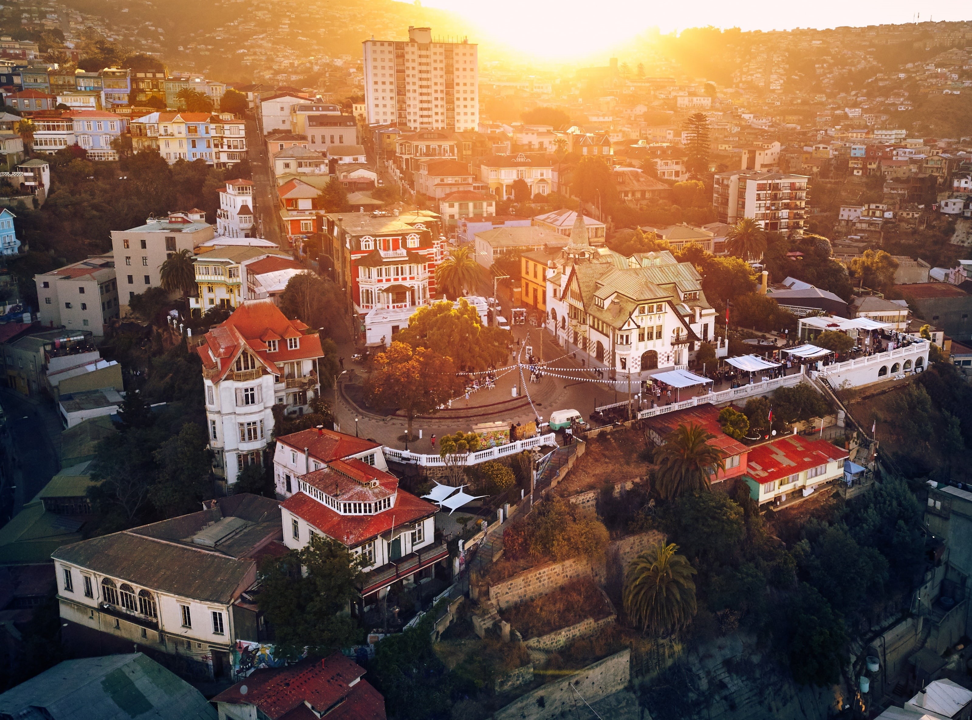 Playa Ancha, architecture, day, city, roof, settlement, built structure, sunlight, Cityscape, building, city life, neighbourhood, DronePhotography, Aerial, HD Wallpaper