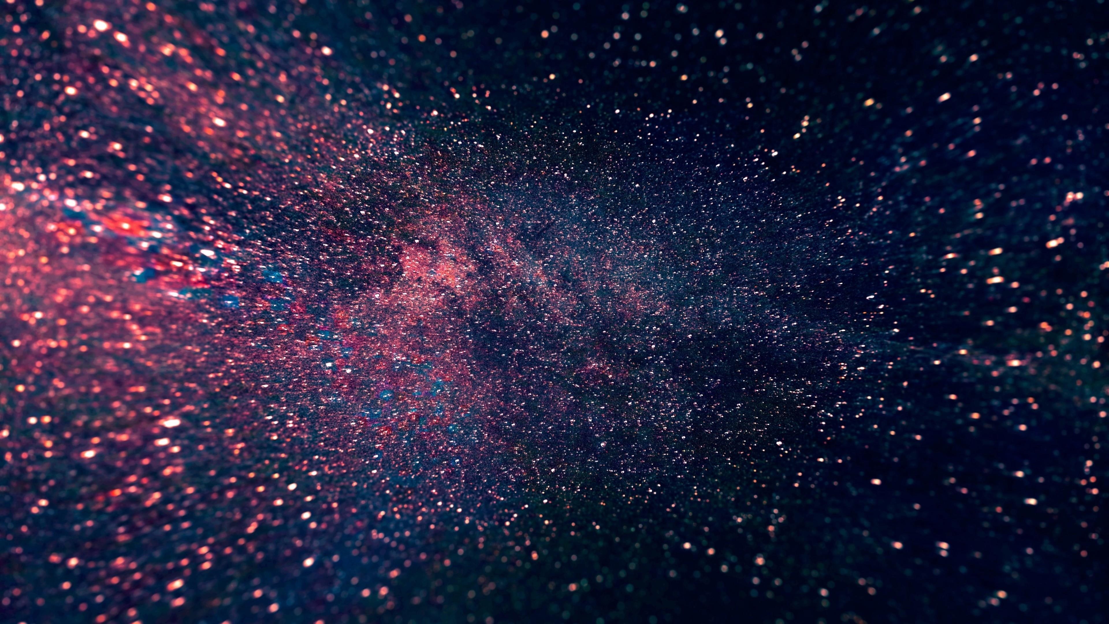 galaxy, shining, shiny, nebula, shine, dark, constellation, pink, darkness, star, glitters, 4K, abstract art, sky, universe, grains, night, space, HD Wallpaper