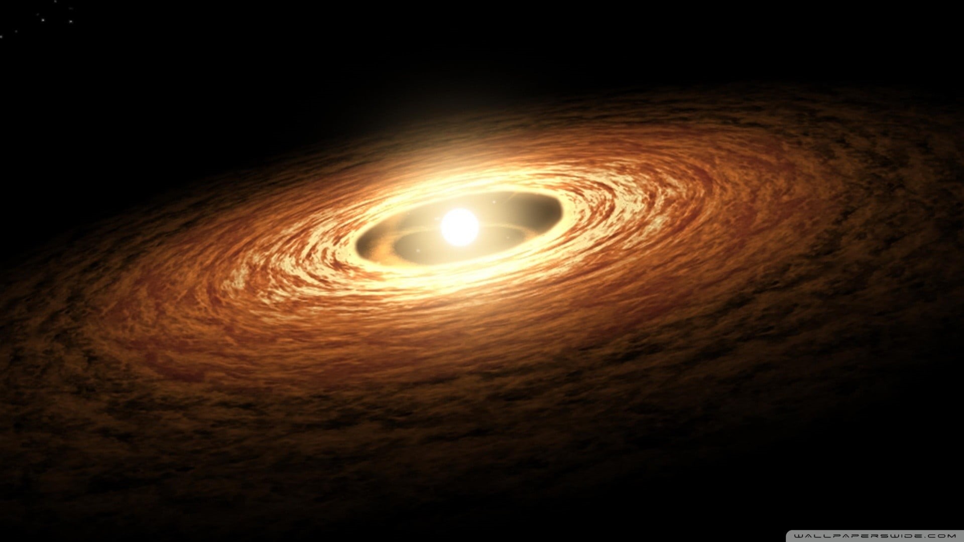 technology, astronomy, burning, fire, 1080P, black background, black color, orbiting, space exploration, night, heat - temperature, science, circle, dark, HD Wallpaper