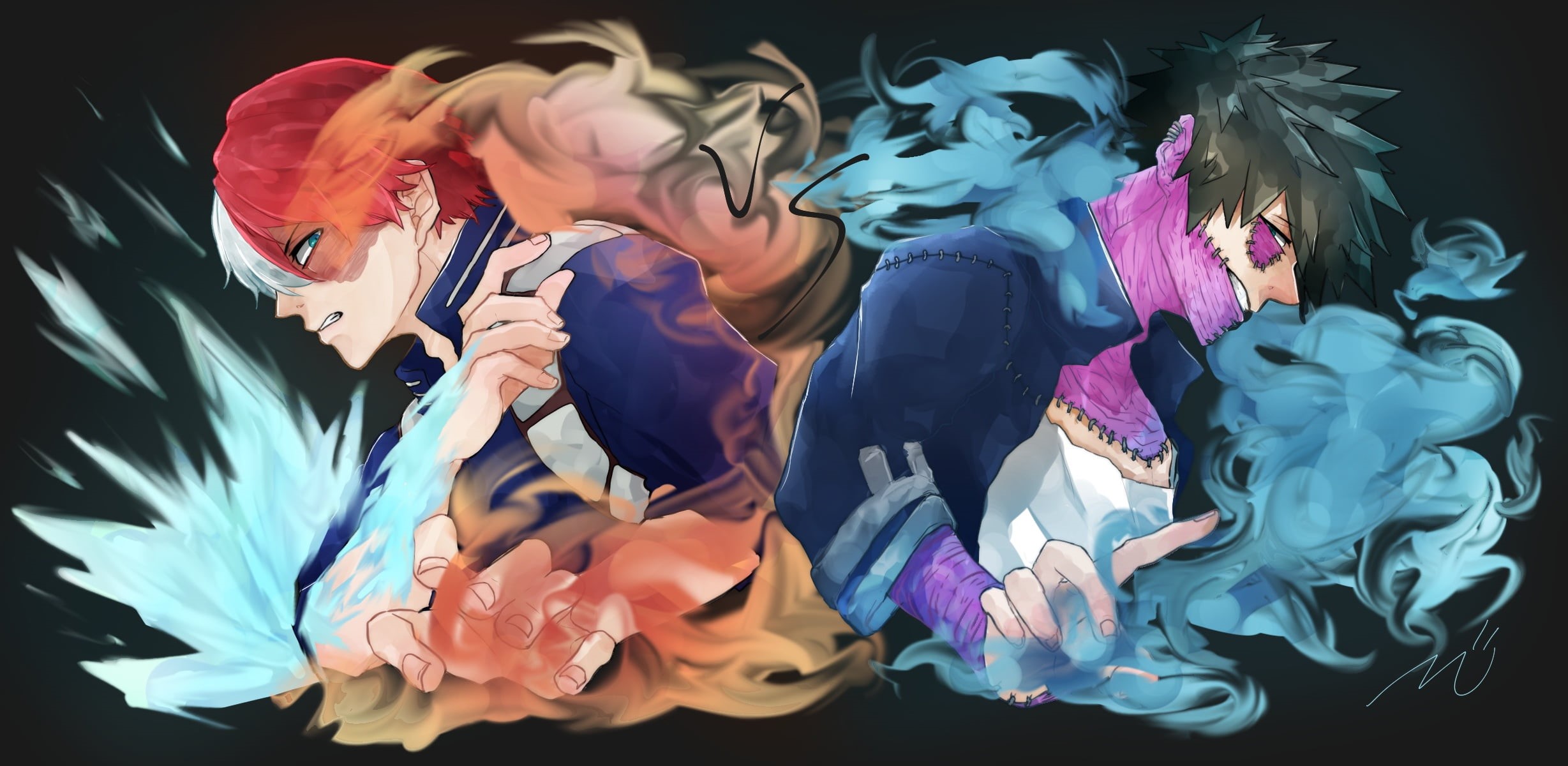 Shoto Todoroki, Dabi (Boku No Hero Academia), My Hero Academia, Anime, 1080P, HD Wallpaper