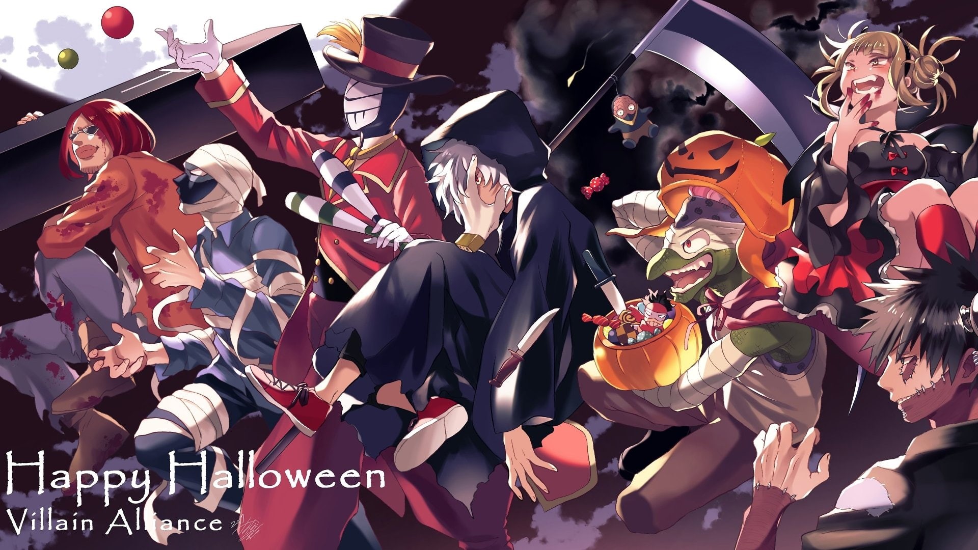 Dabi (Boku No Hero Academia), My Hero Academia, Himiko Toga, Atsuhiro Sako, 1080P, Kenji Hikiishi, Shuichi Iguchi, Anime, Tomura Shigaraki, Jin Bubaigawara, HD Wallpaper